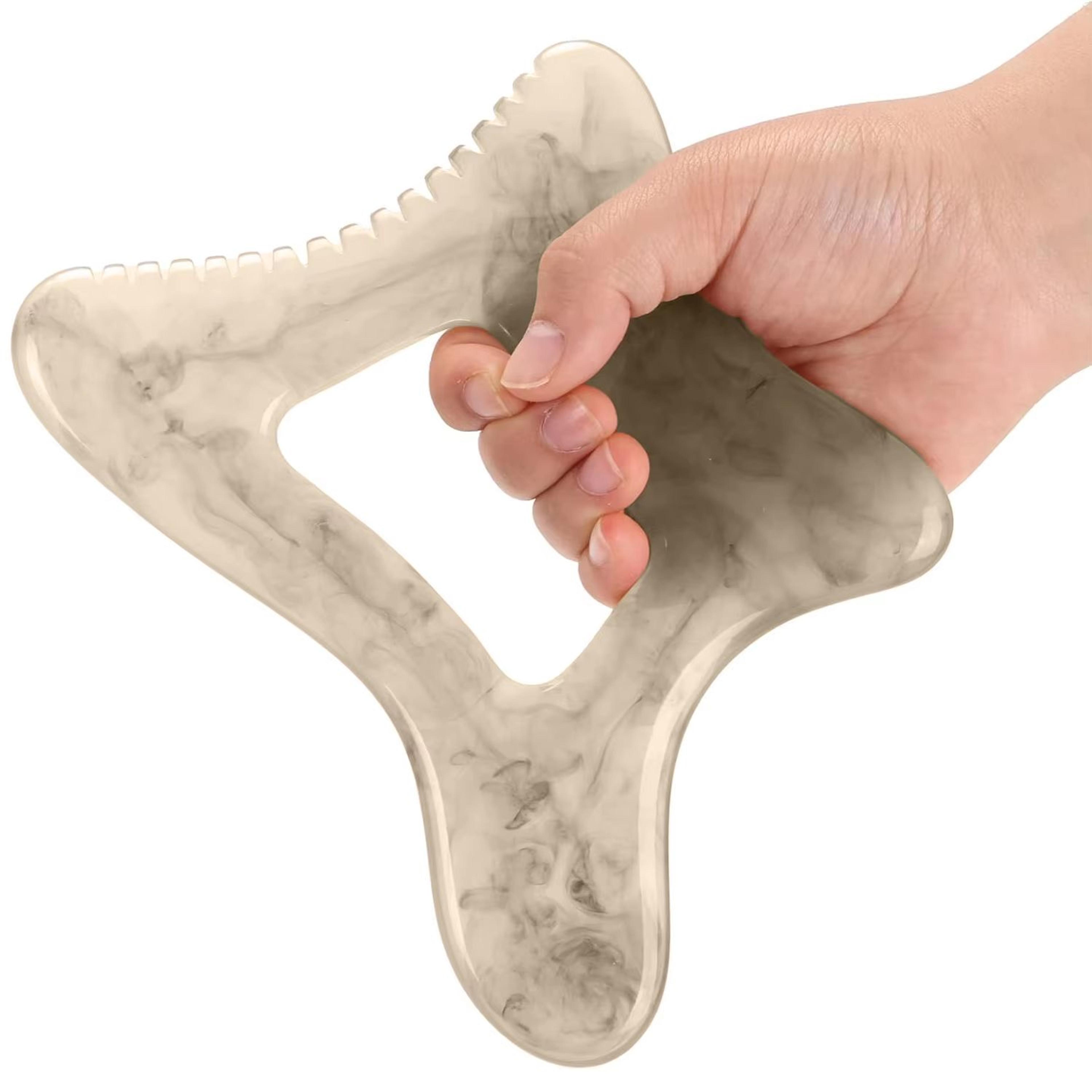 resin body gua sha tool – large lymphatic drainage & cellulite massage scraper for face, back & full-body sculpting