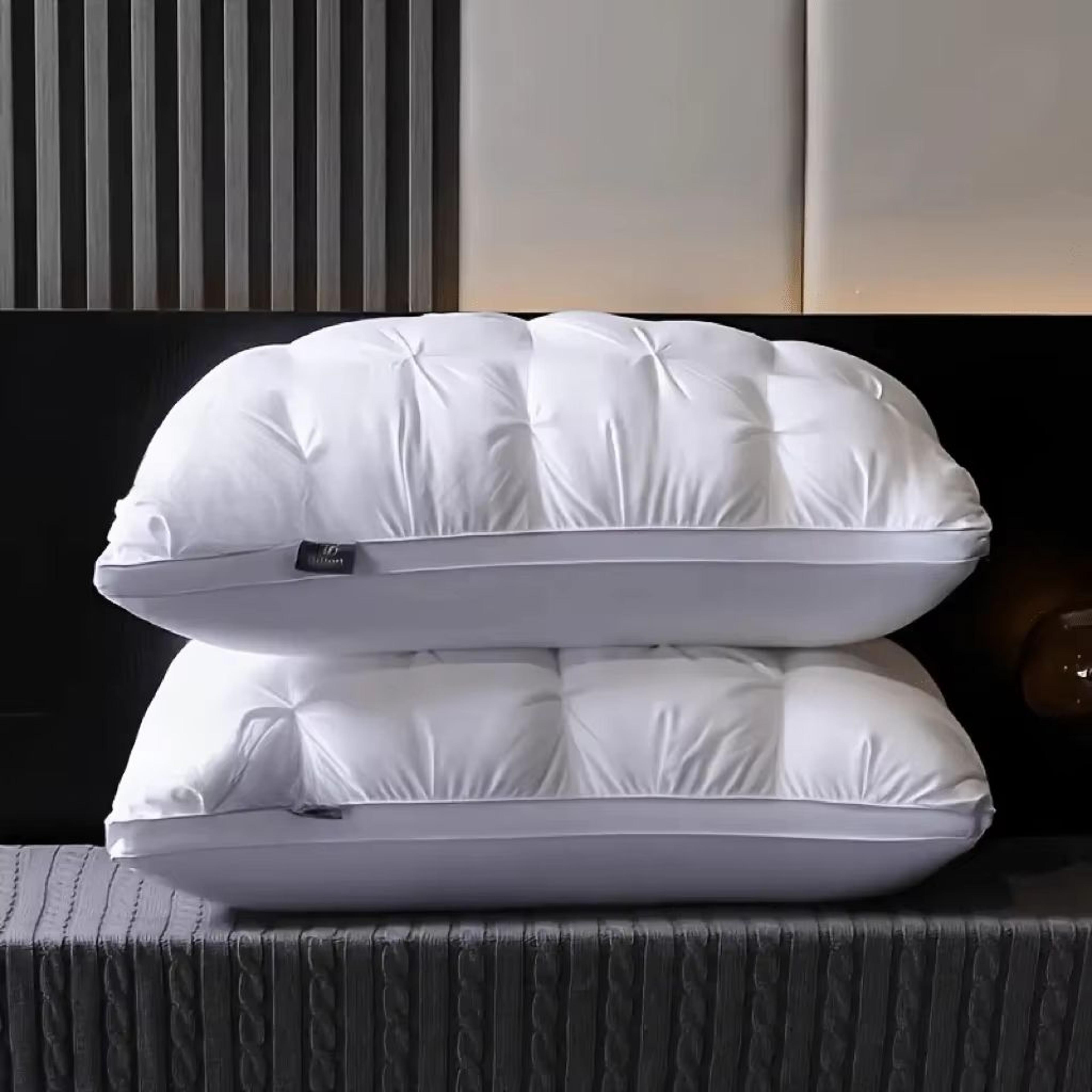5-star hotel quality pillow – high loft neck support cushion for deep sleep, all-season comfort