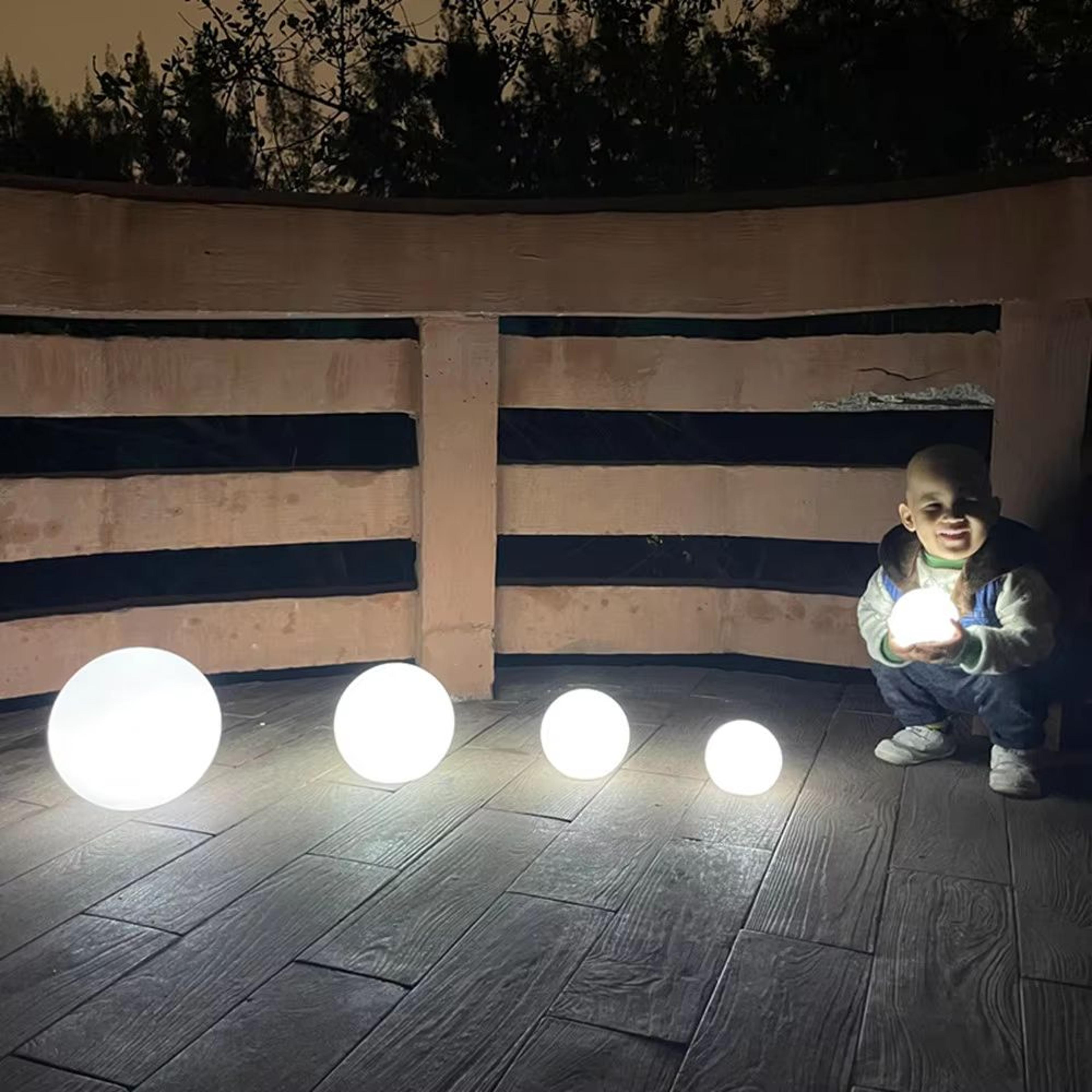 rechargeable led glowing ball light – color changing rgb night light with remote for garden, party, and home decor