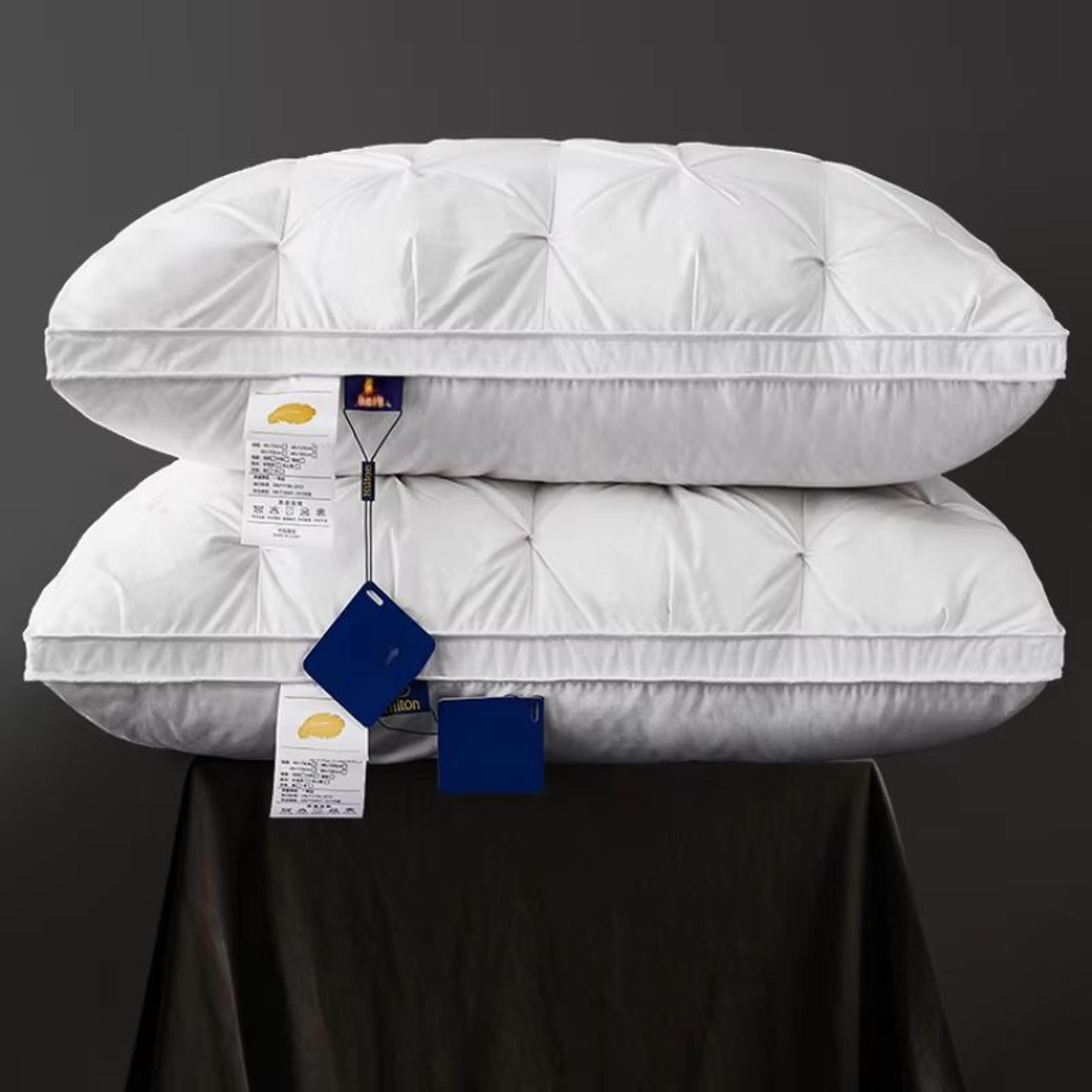 luxury goose down pillow – 95% fill with soft cotton cover for hotel-quality sleep