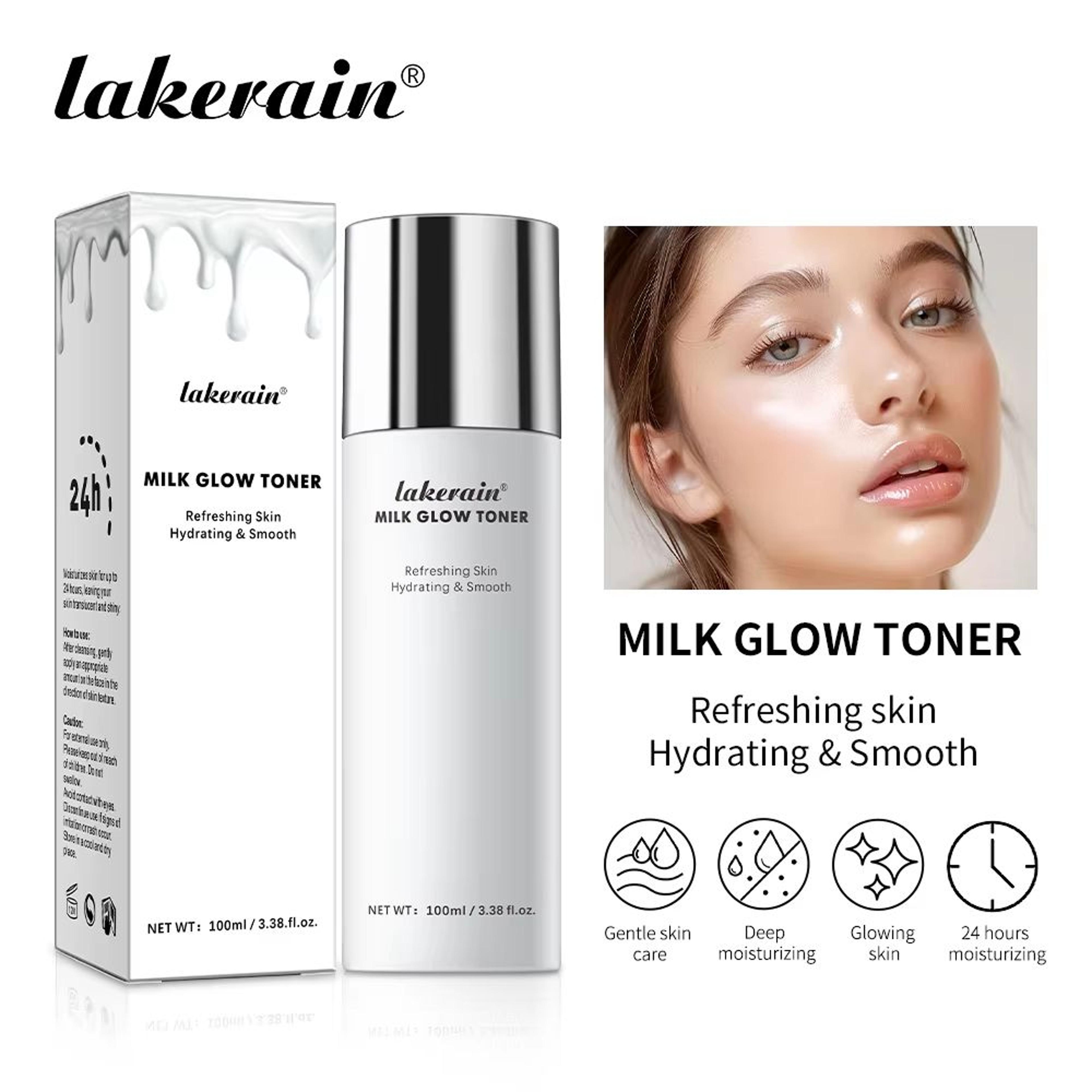 milk glow brightening toner – hydrating skincare to relieve dry, tired skin