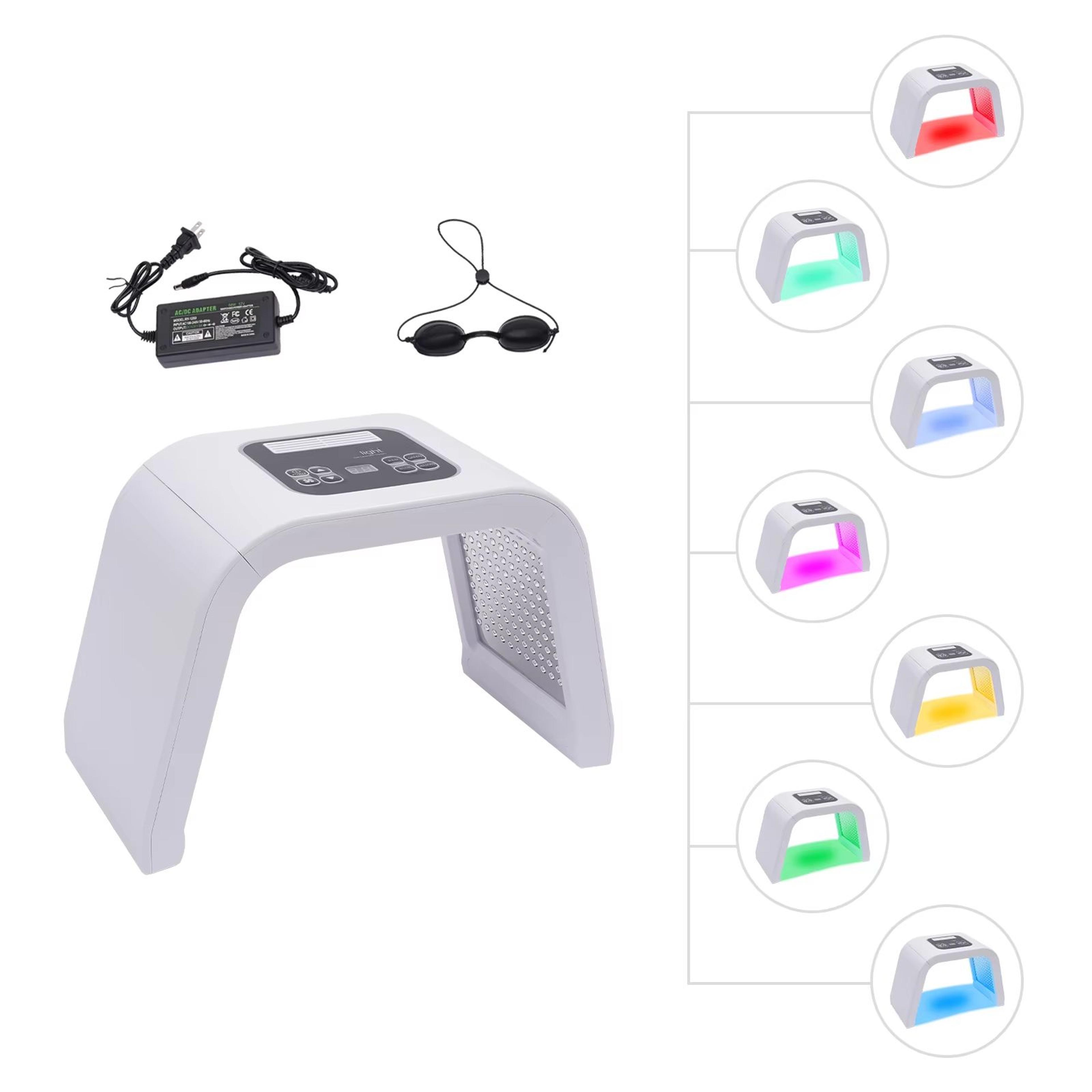 7-color led light therapy mask – professional 7-in-1 skin care beauty device for home & spa