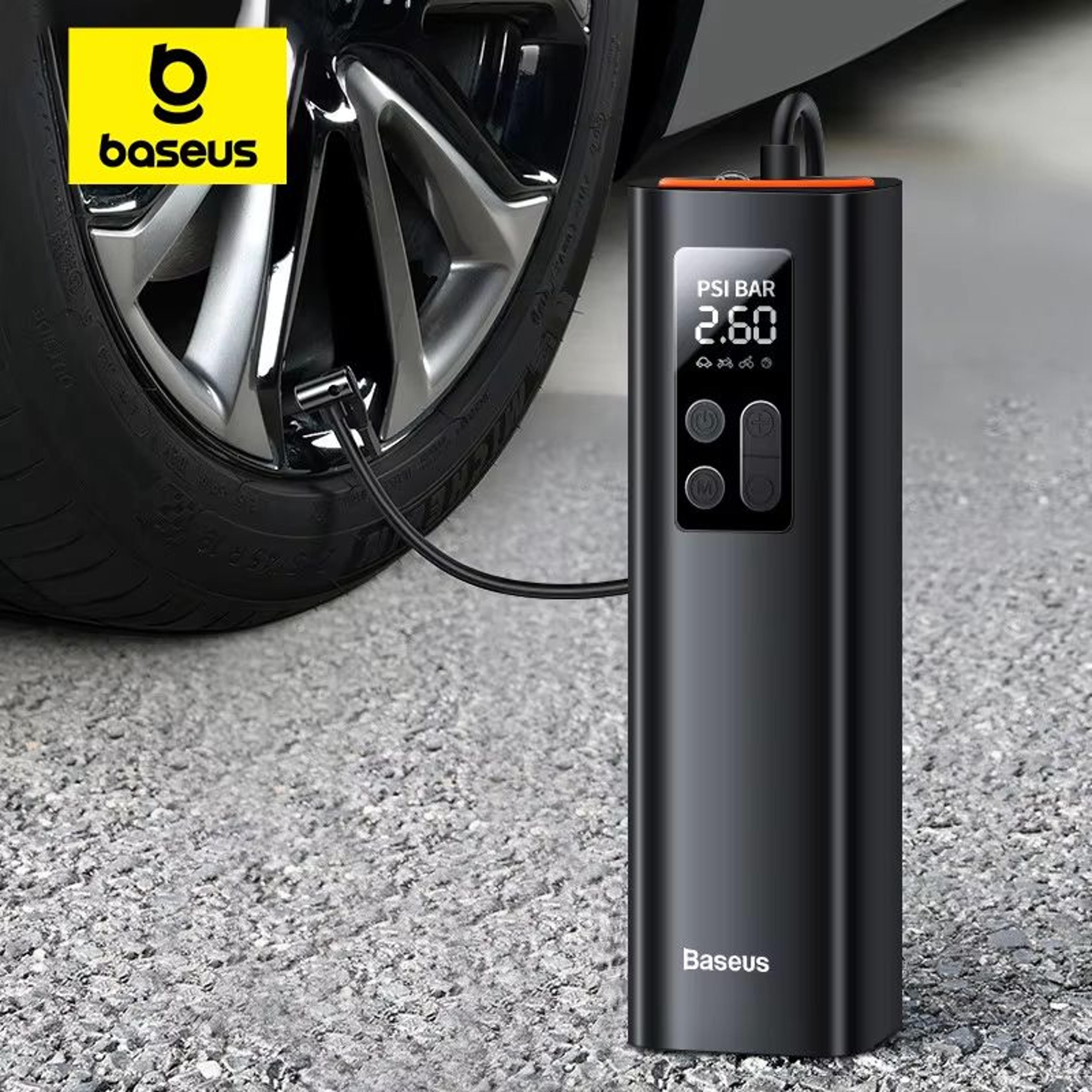 baseus mini car air compressor – 12v 150psi portable tire inflator with smart digital display