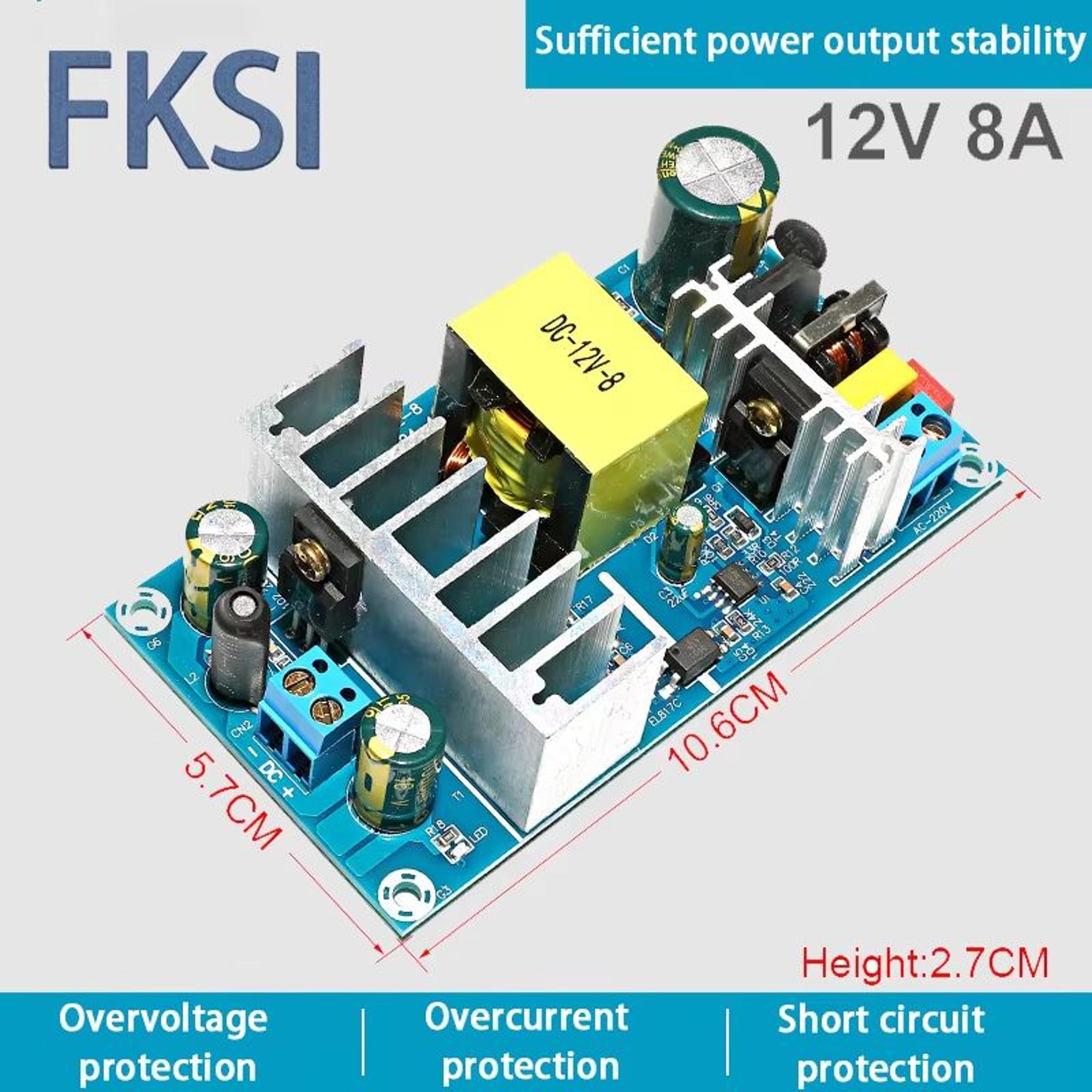 universal ac to dc step down transformer power supply – 85-265v to 12v/24v/36v/48v, 1a–9a switching module for repair &
