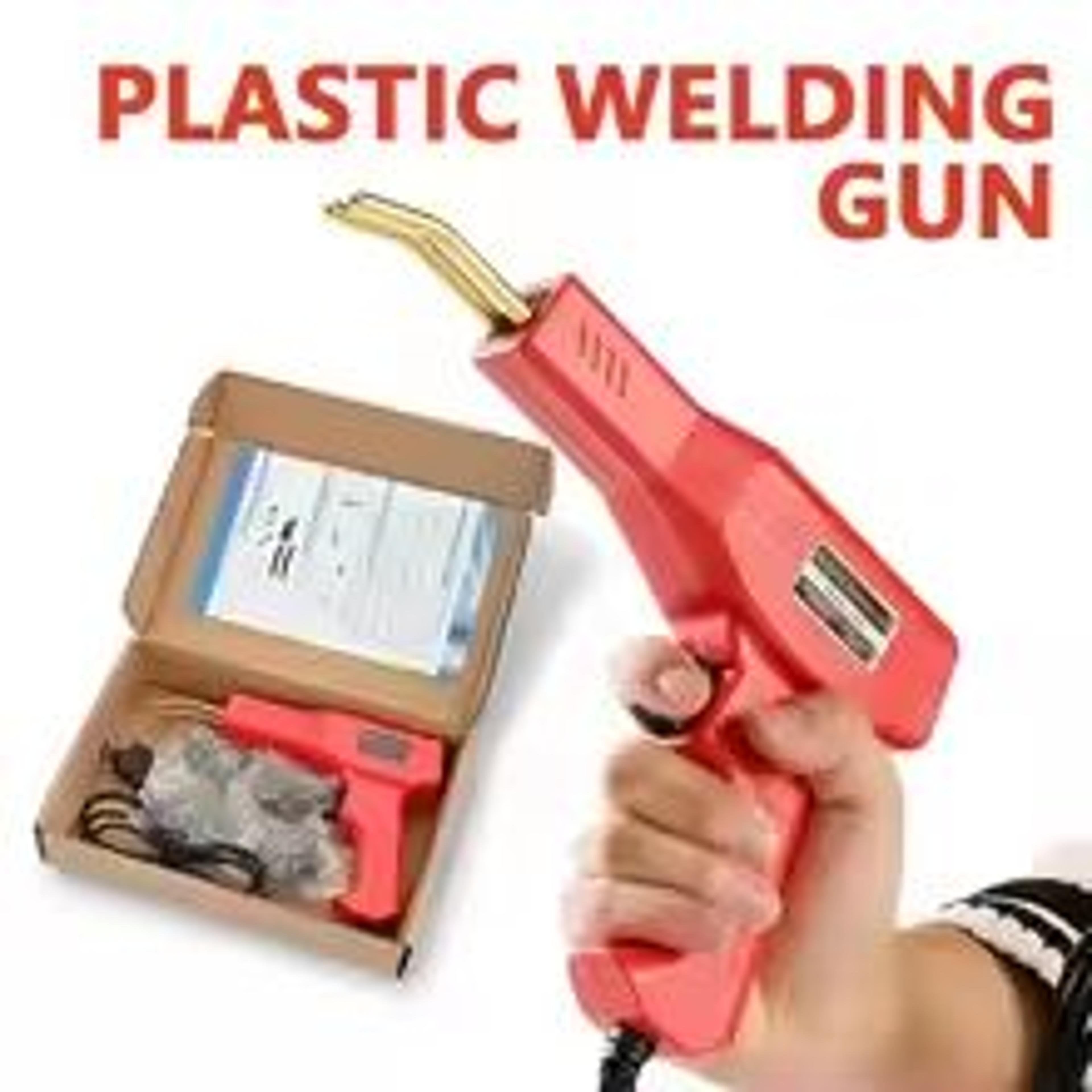 plastic welder machine – bumper repair soldering gun with 4 types of staples for car, kayak & plastic product repairs