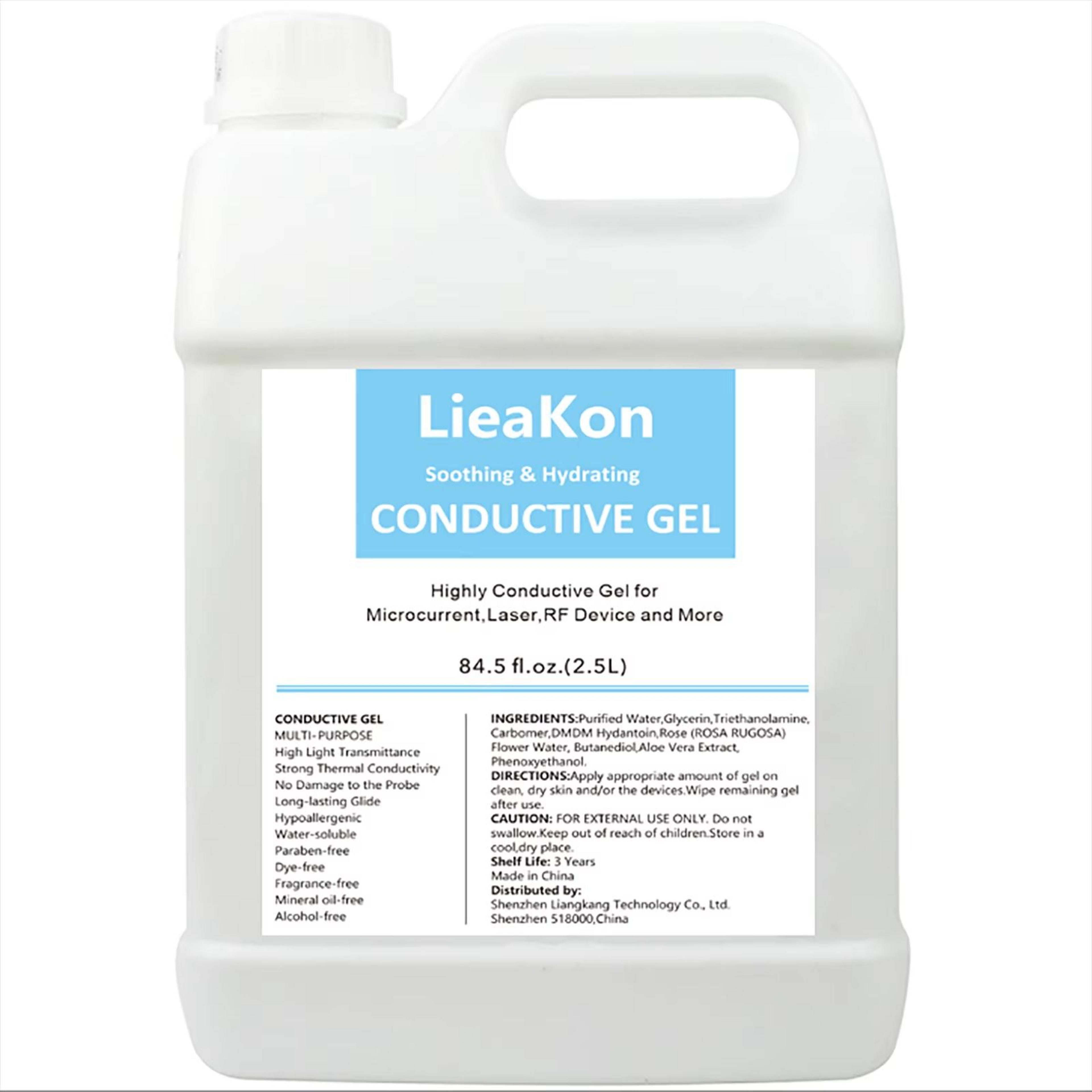 2.5l professional ultrasound gel – clear conductor gel for radiofrequency, cavitation & skin care treatments