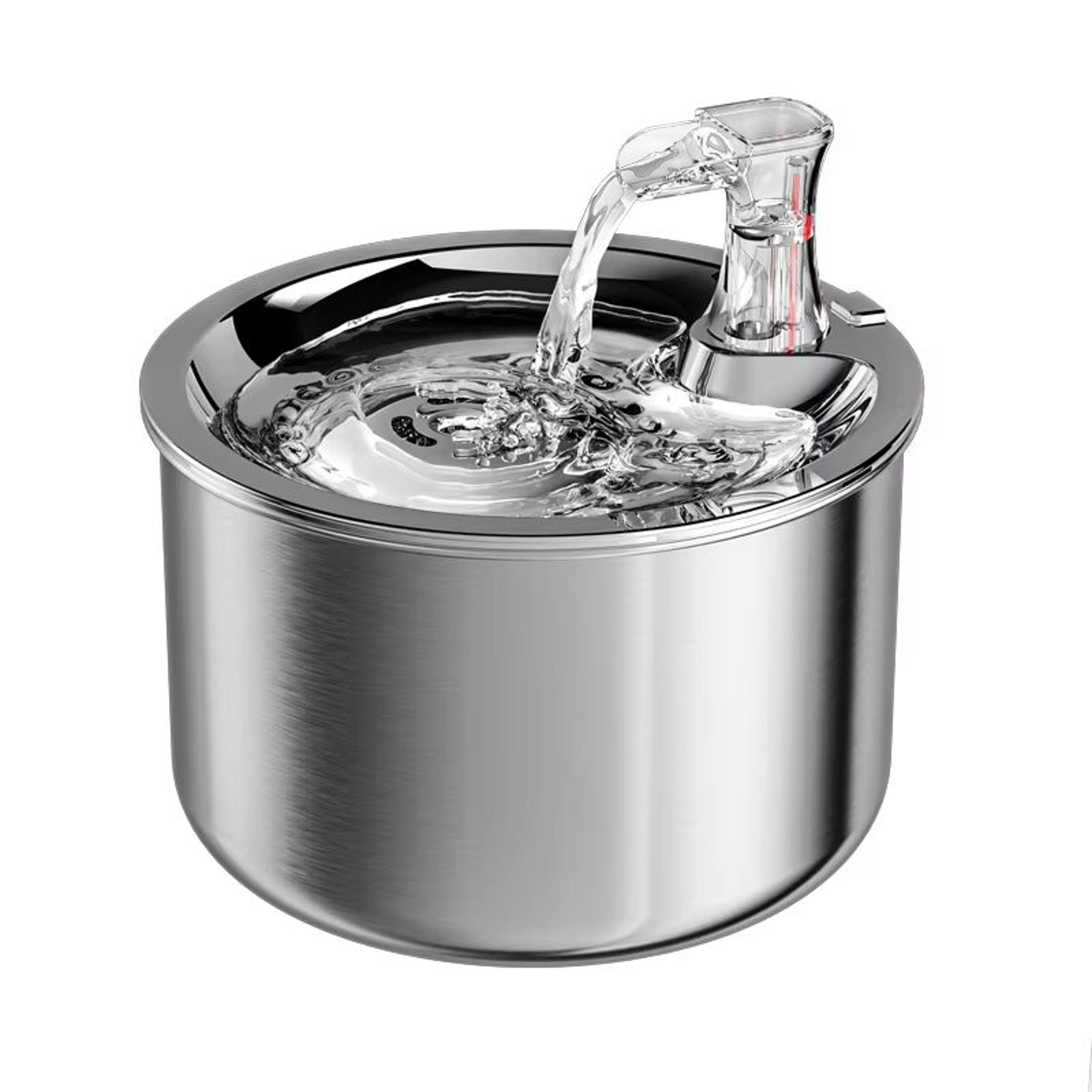 2l stainless steel automatic cat water fountain – pet drinking dispenser with sensor & heater