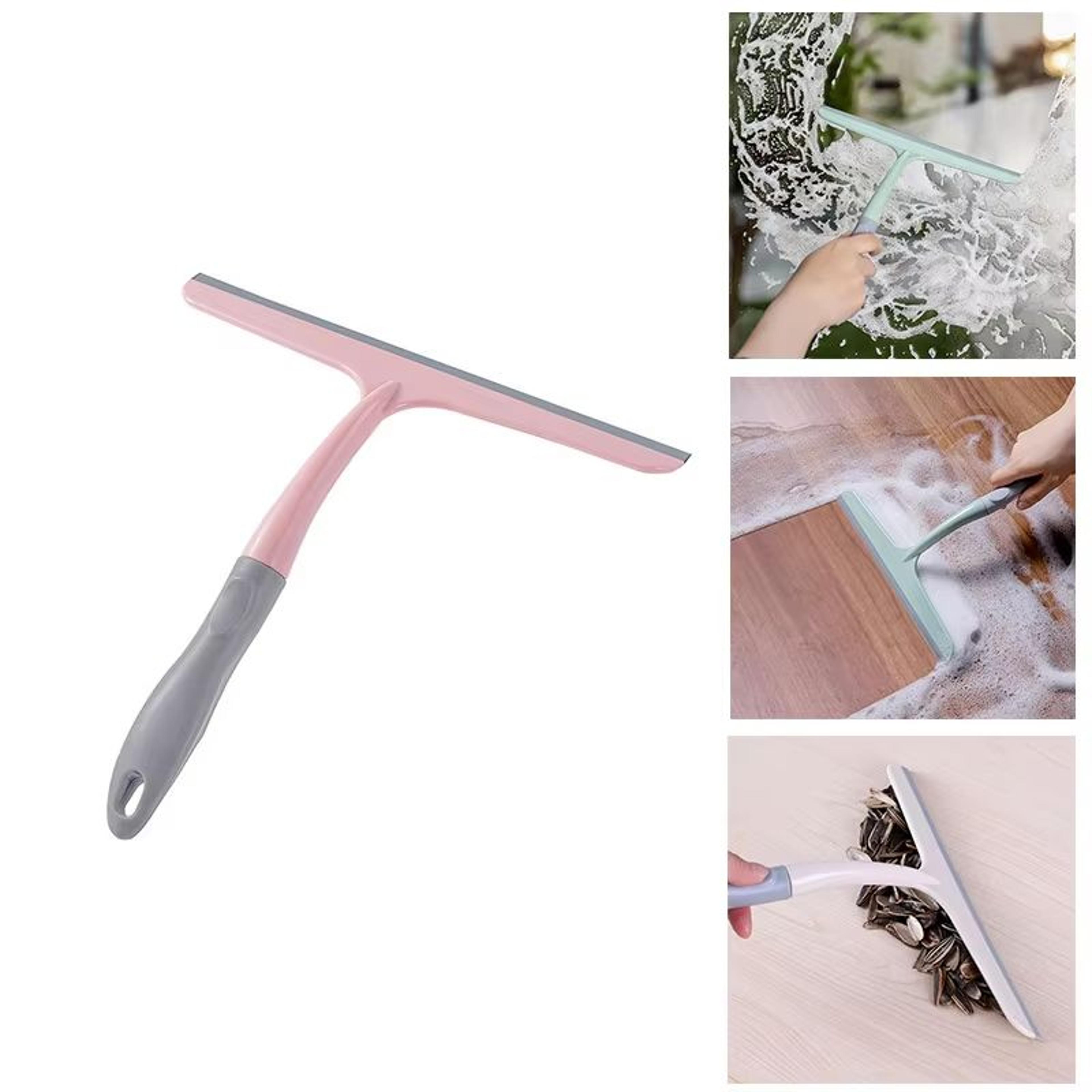 multi-purpose silicone window & surface cleaning wiper – streak-free glass, kitchen, and bathroom scraper