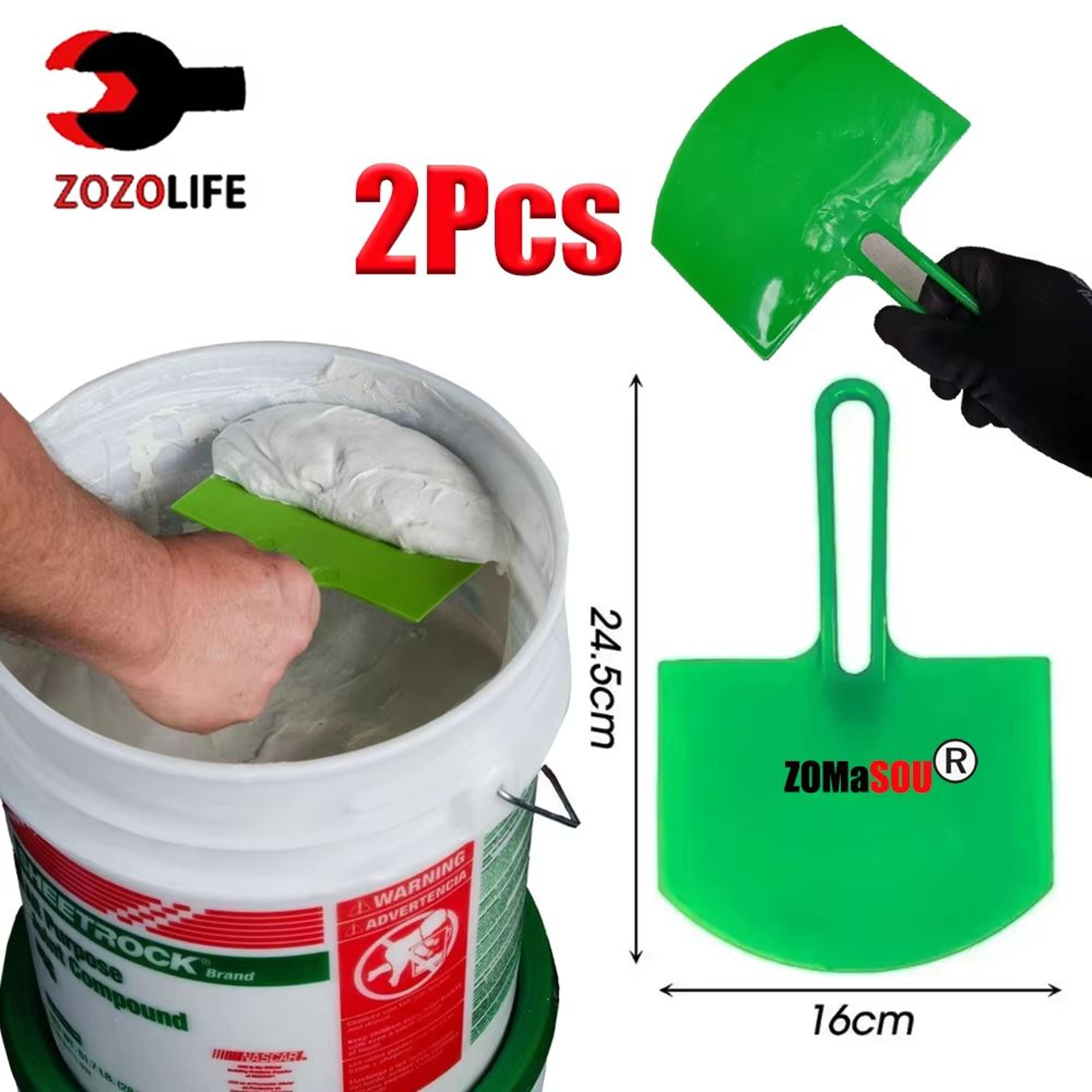 curved bucket scoop scraper and putty knife set – durable drywall & plaster finishing tools