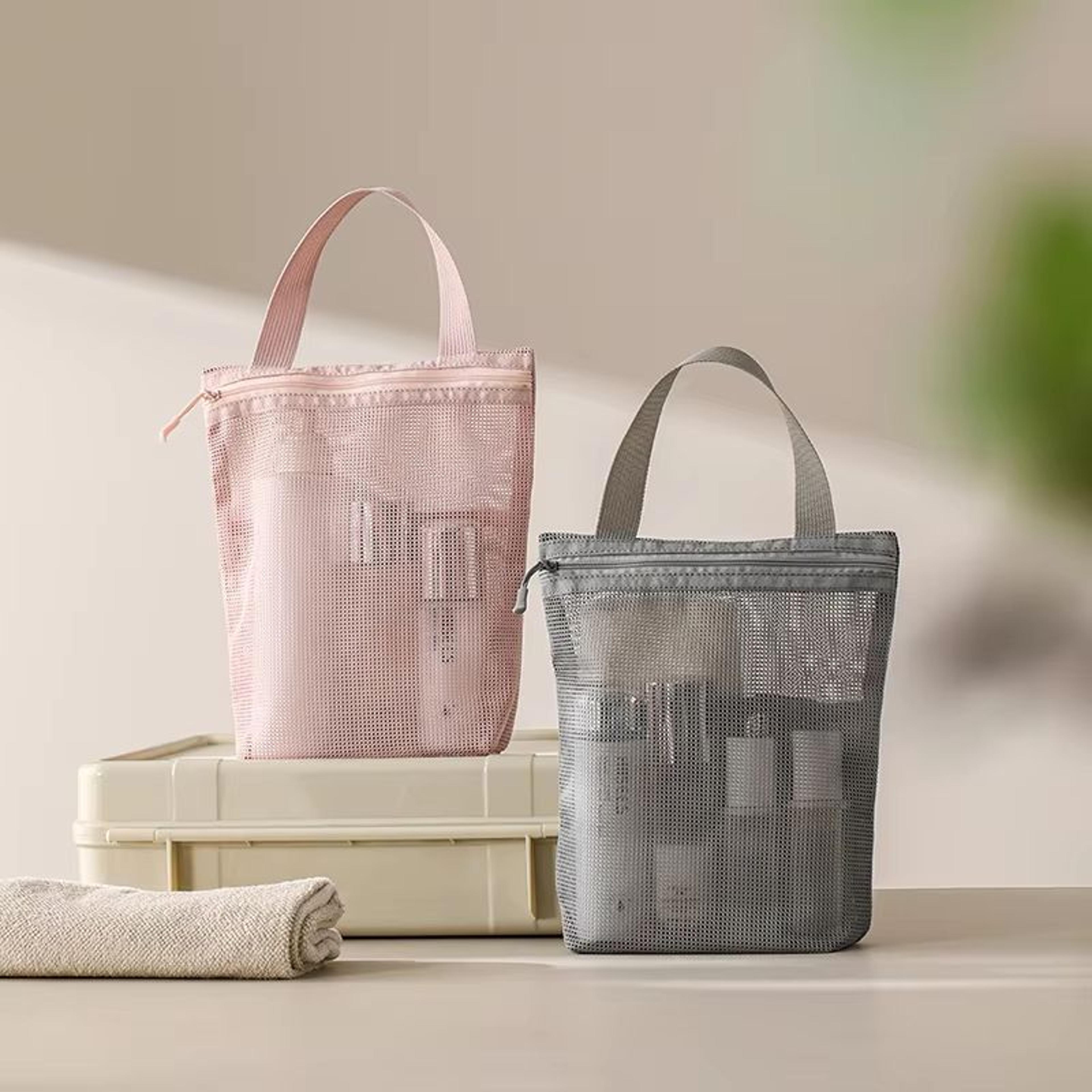 portable toiletry bag - large capacity travel makeup and storage organizer