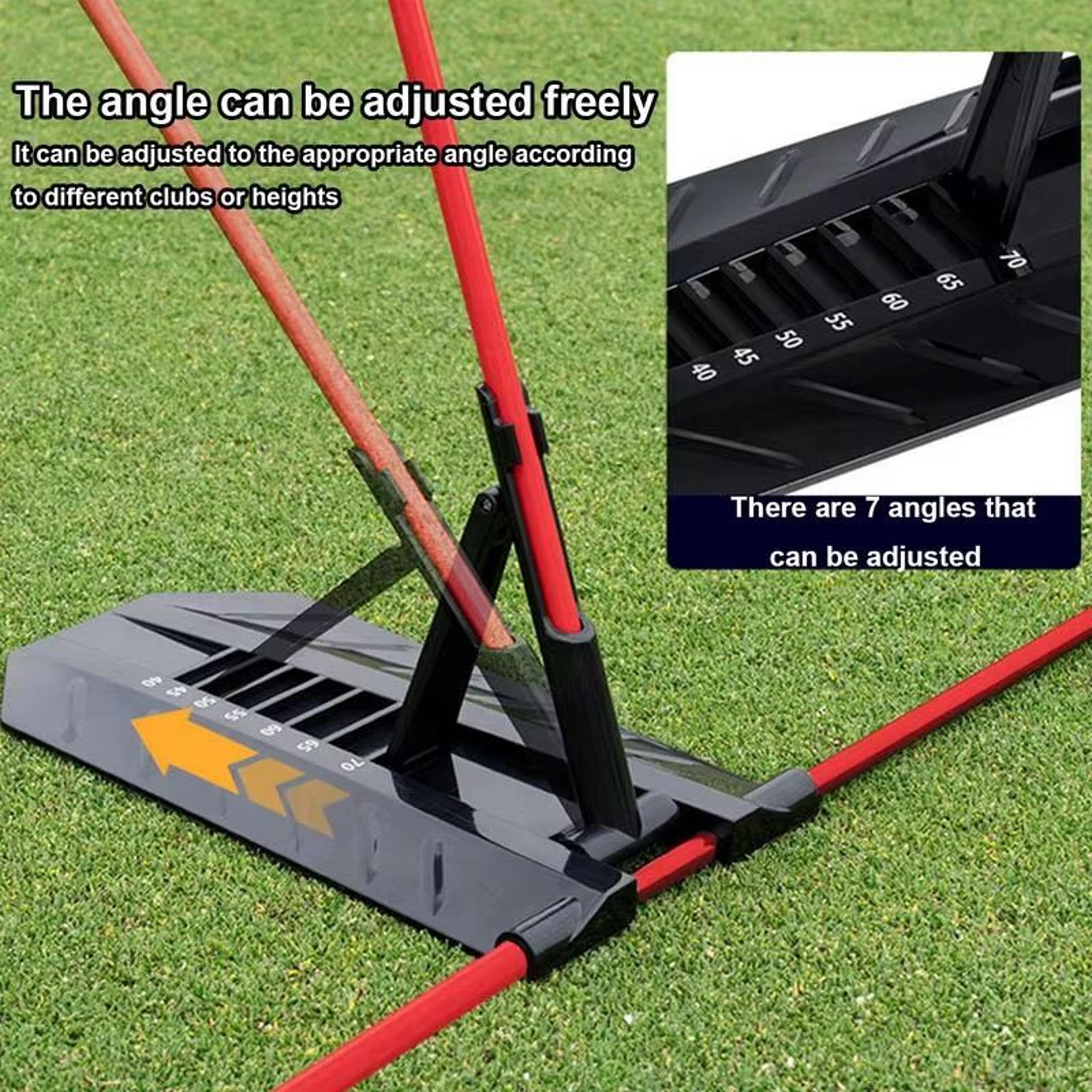 golf swing alignment rod trainer – adjustable practice plate for swing angle, posture correction, and consistent shots