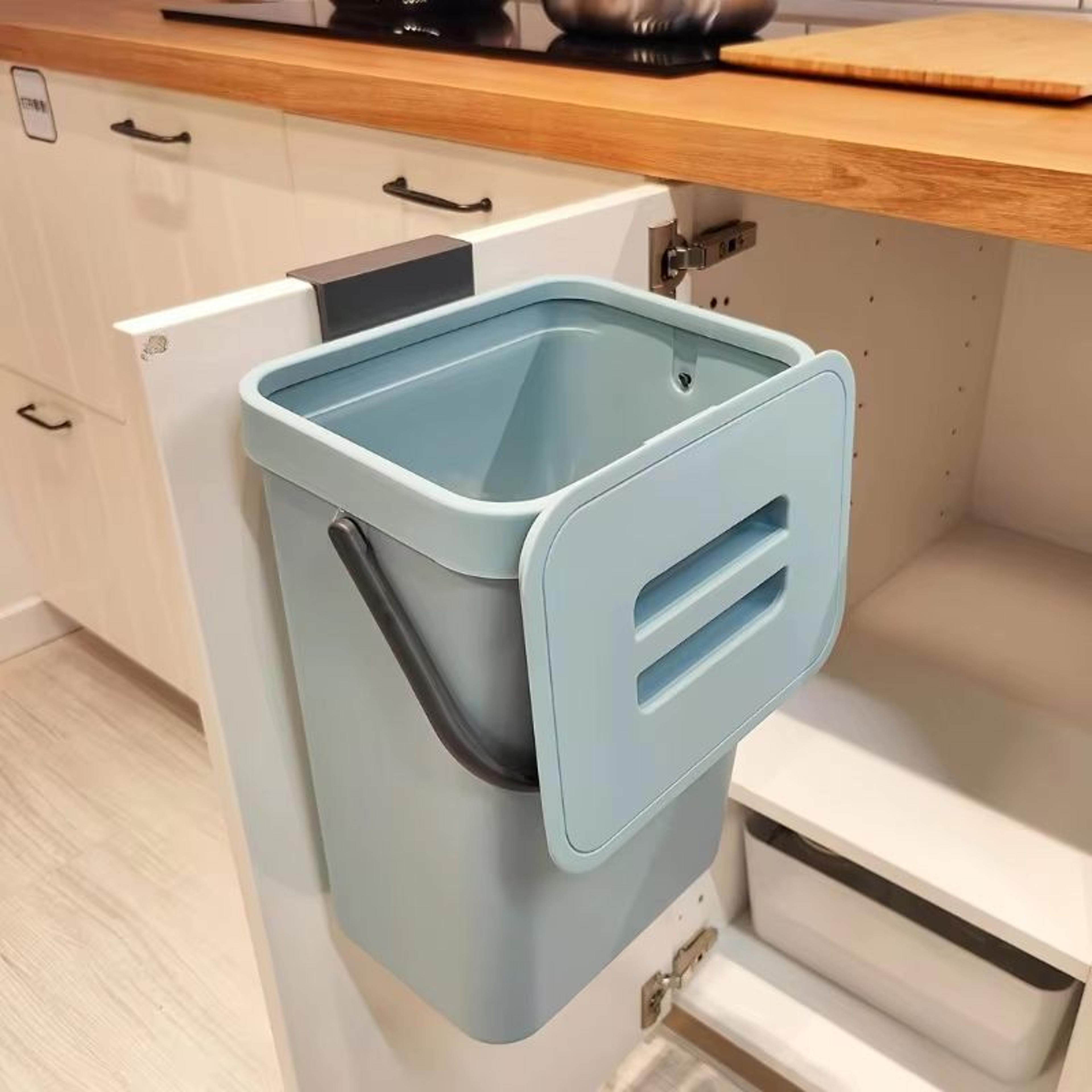 space-saving quiet-close trash can – eco-friendly 3/5l sealed bin for kitchen, office & bathroom