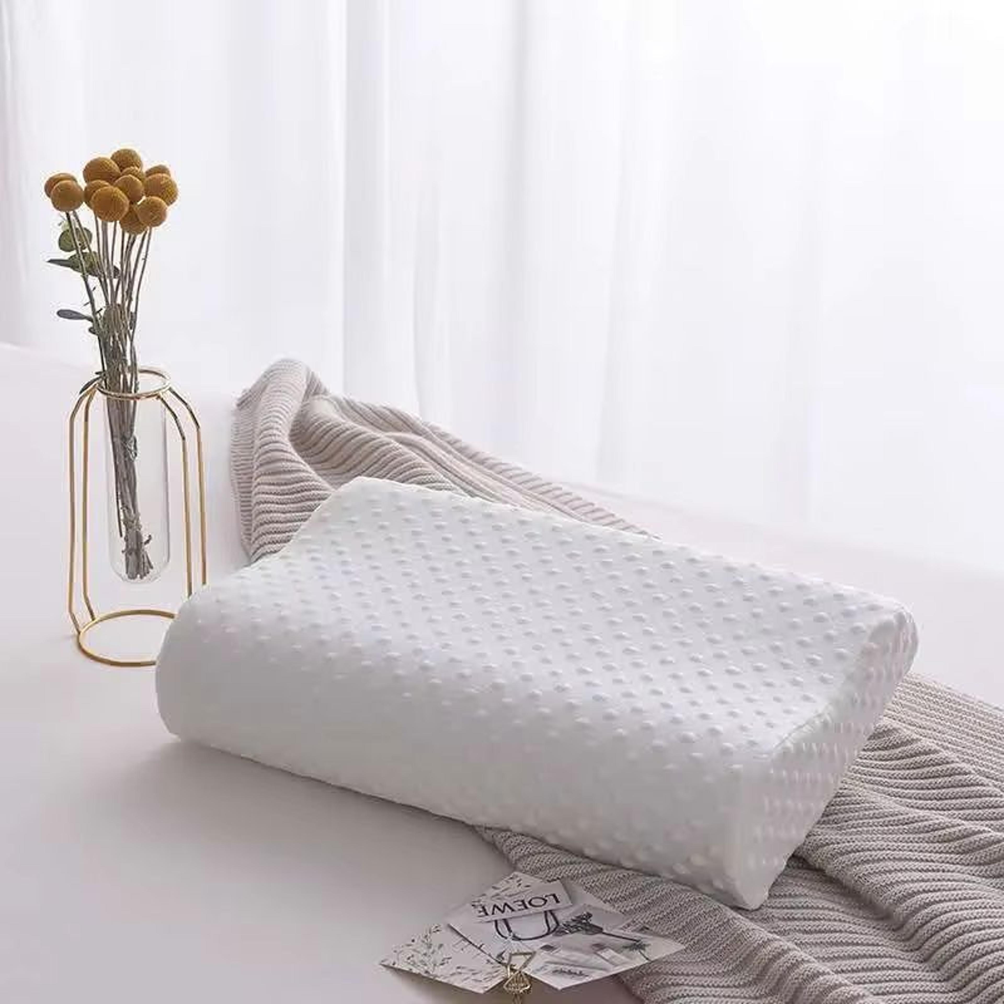dreamease memory foam long pillow – orthopedic neck and maternity support pillow