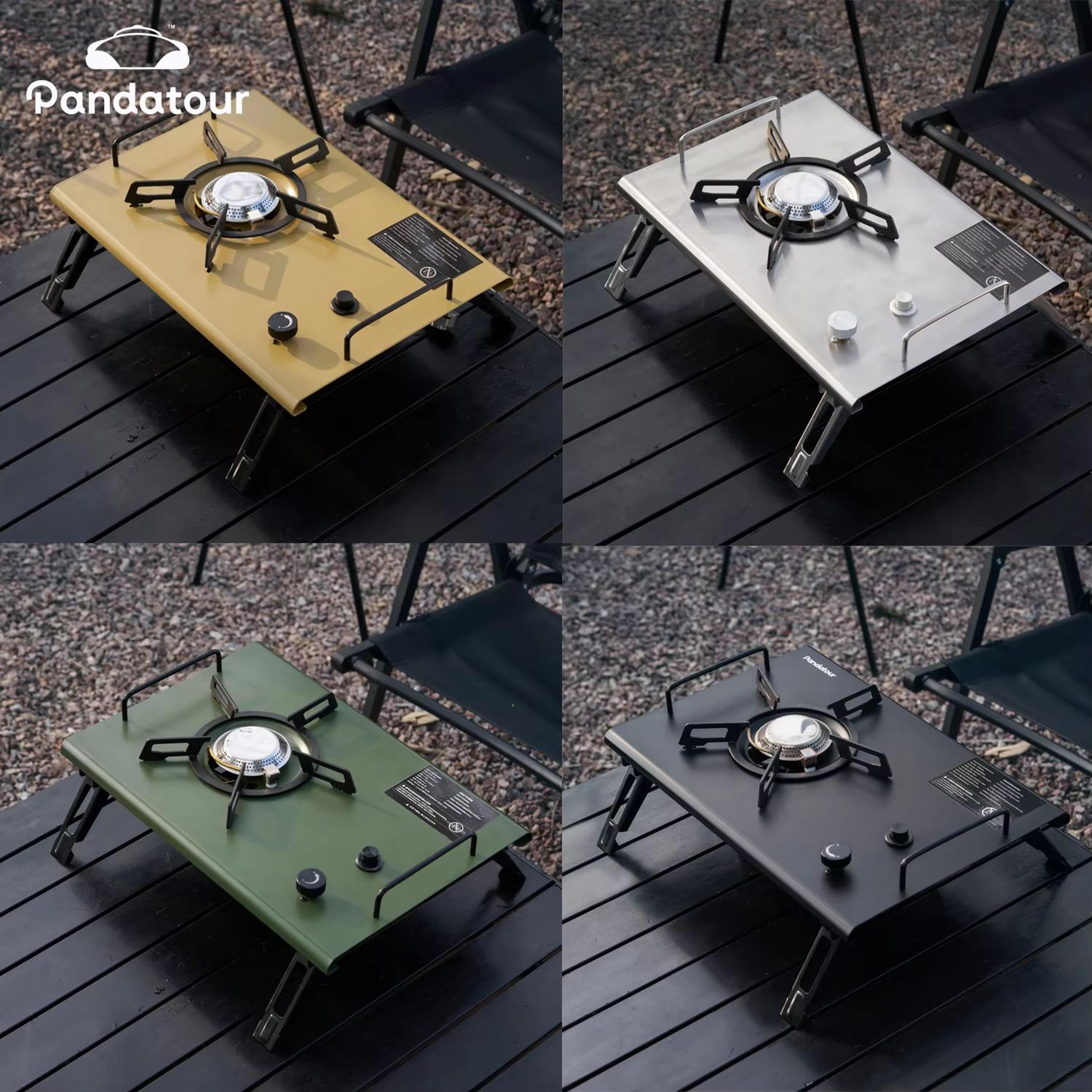 pandatour outdoor camping stove – durable copper head portable gas burner with one-touch ignition