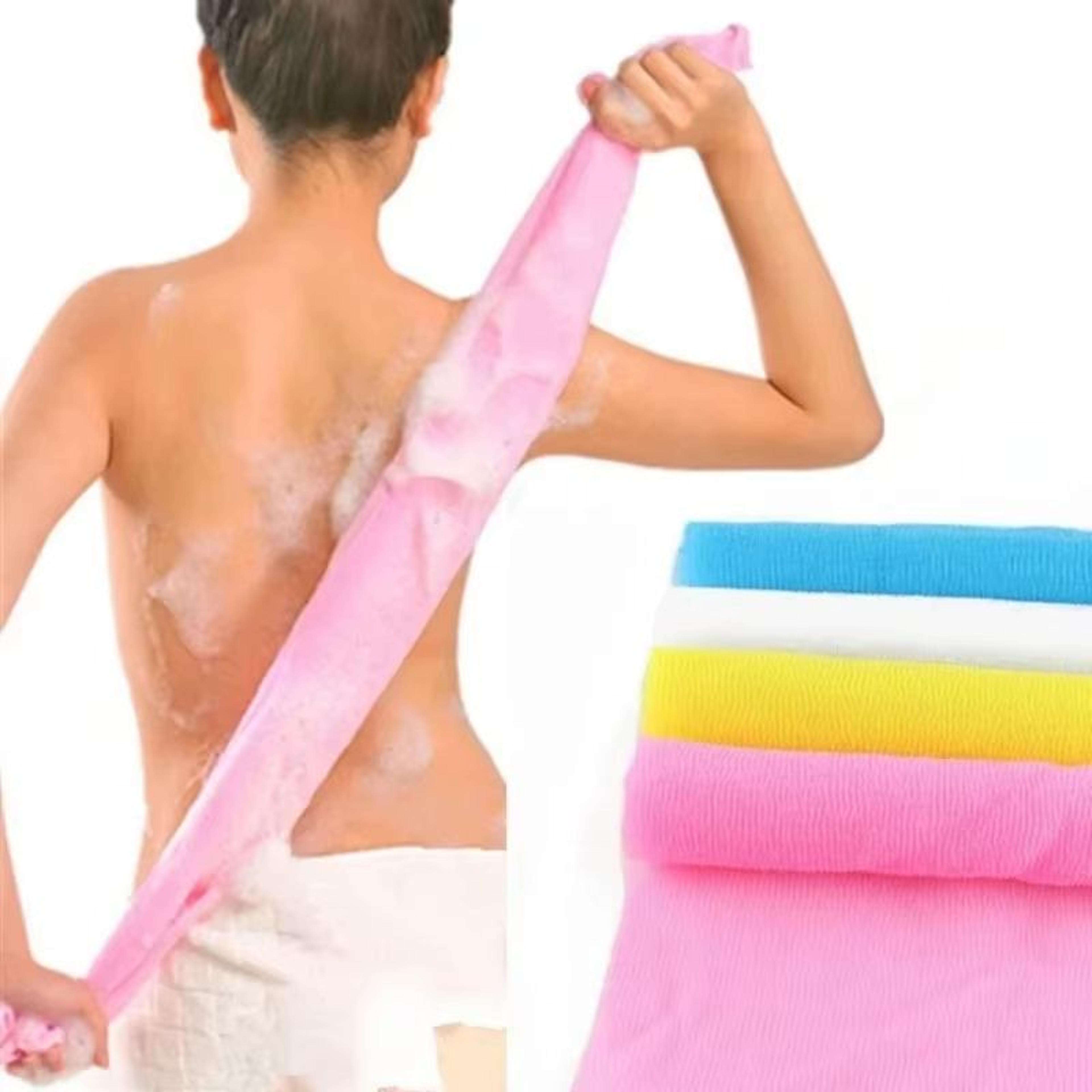 silkskin exfoliating body washcloth – japanese nylon bath towel and back scrubber