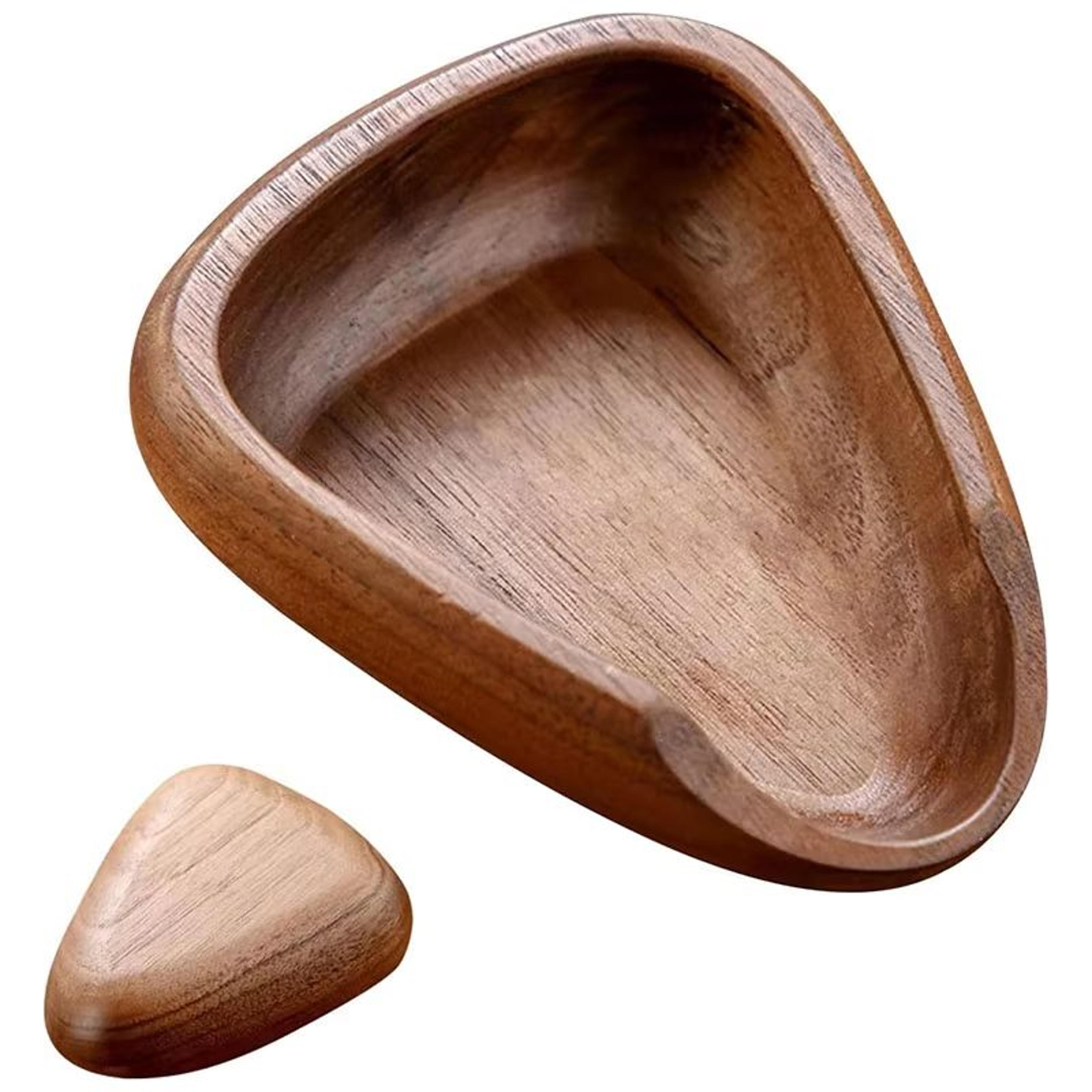 walnut coffee bean tray & wooden measuring scoop – espresso dose & tea separator tool