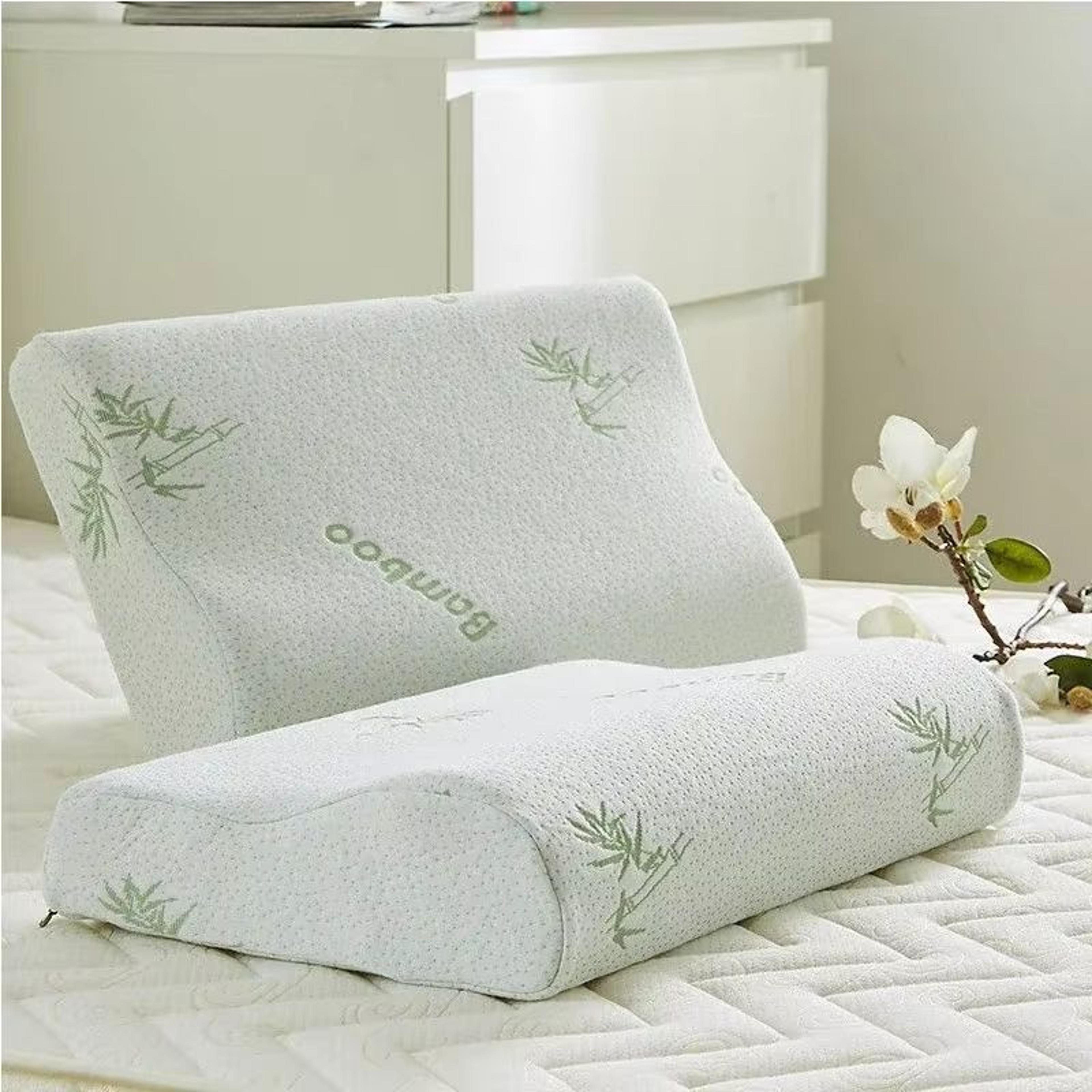 bamboo fiber memory foam pillow – orthopedic neck support & pressure relief