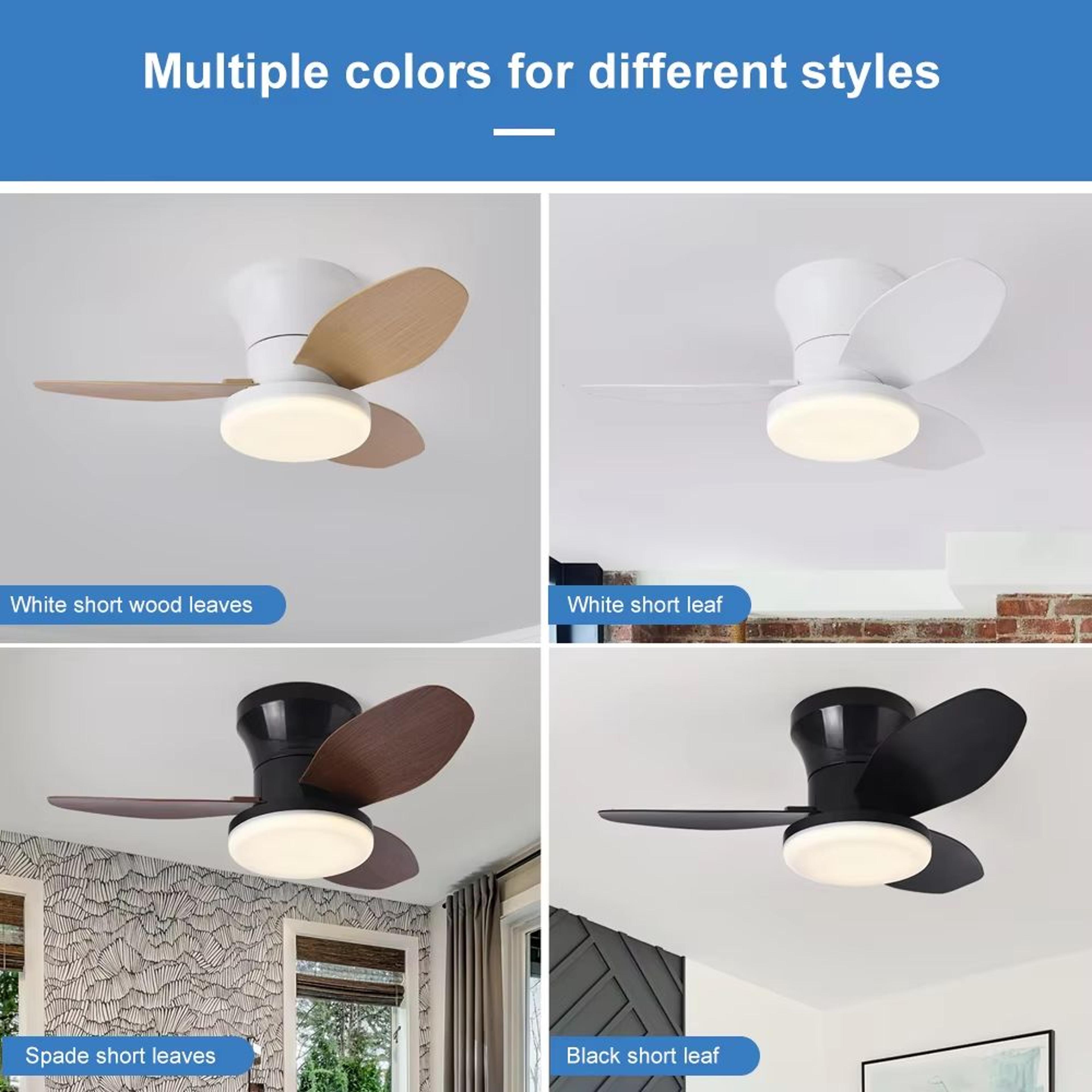 led ceiling fan light – modern nordic ceiling mounted fan with decorative lighting for living room, bedroom & dining spa
