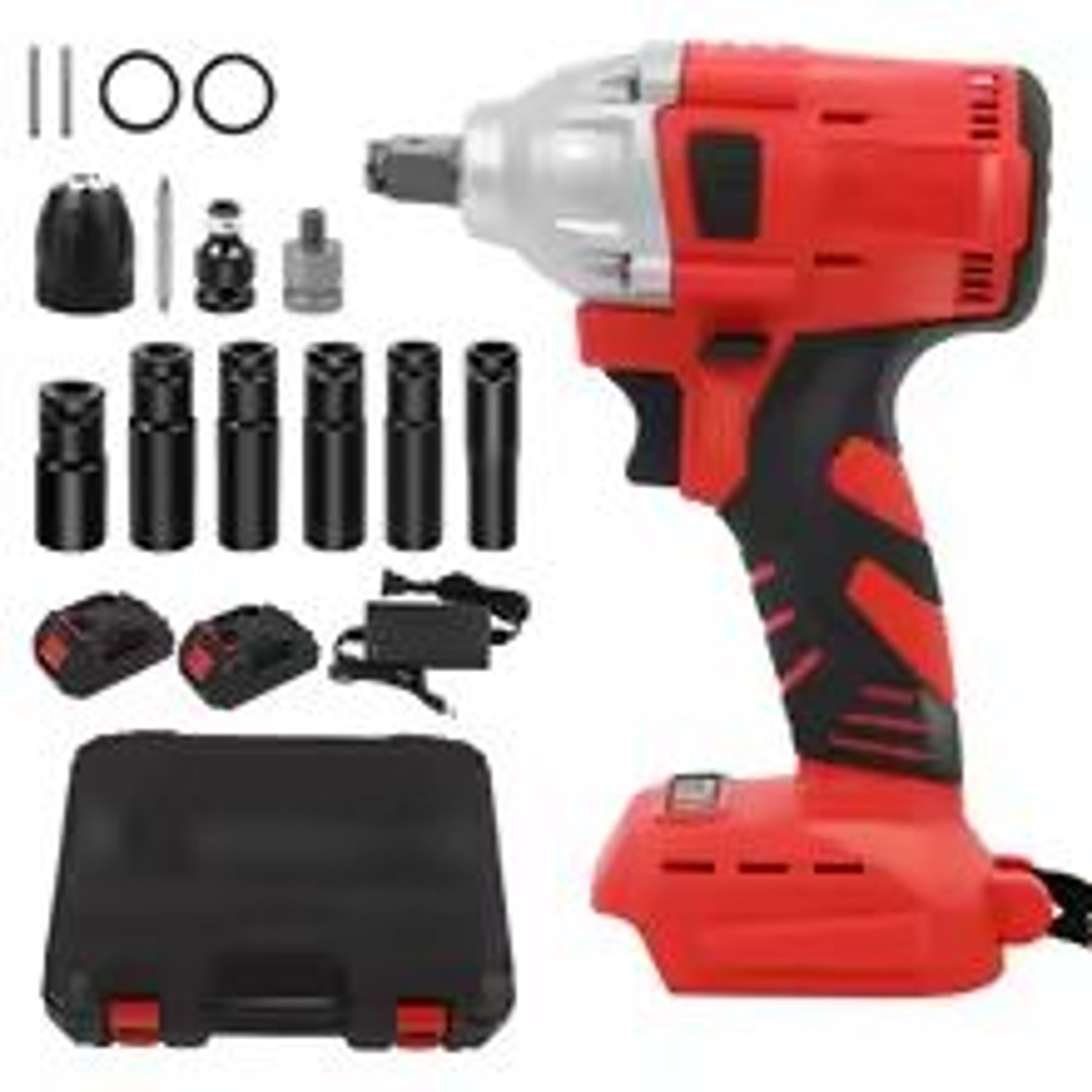 1000n.m cordless impact wrench drill – brushless high torque 20v electric power tool with battery & fast charger