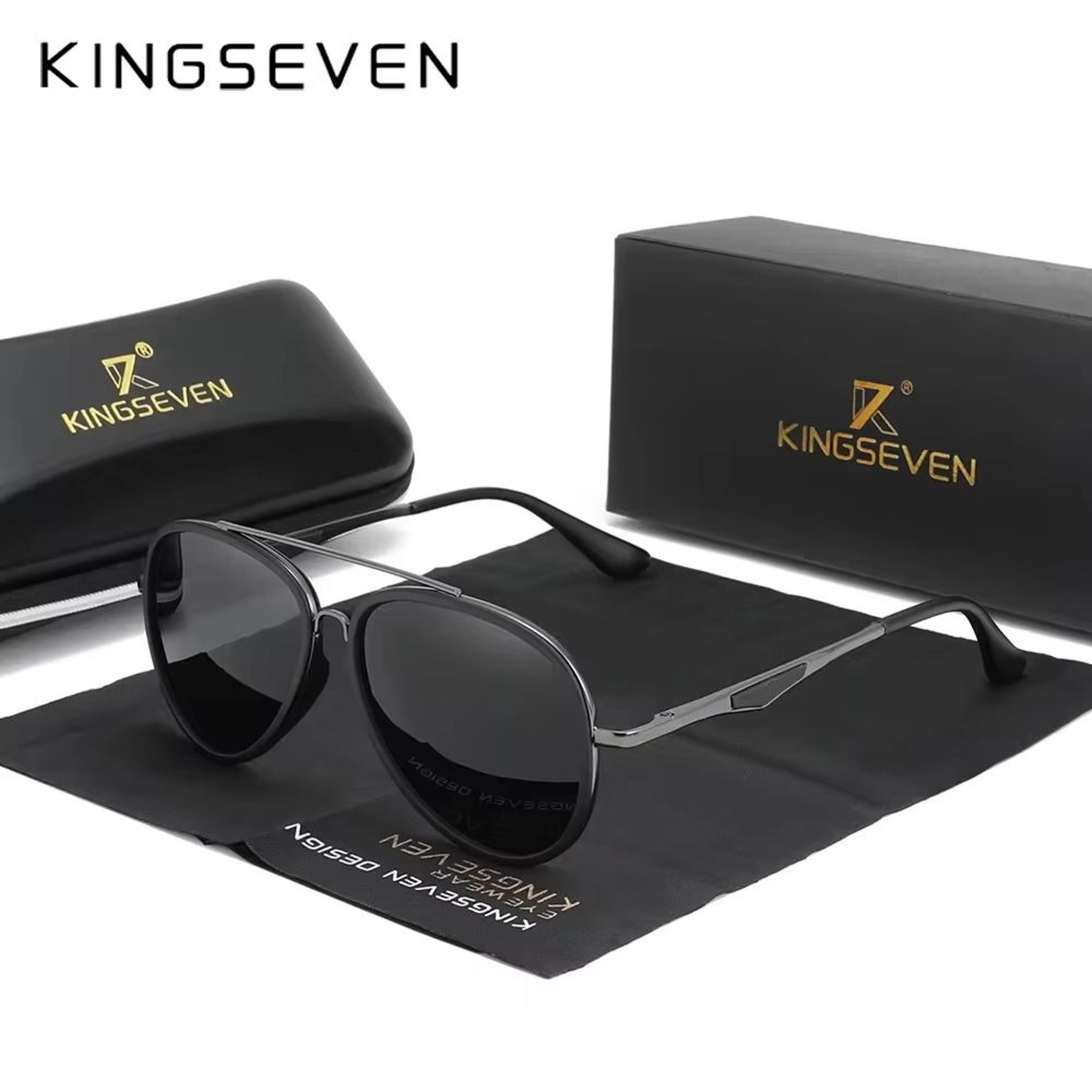 kingseven 2024 classic pilot polarized sunglasses – men's driving uv protection eyewear
