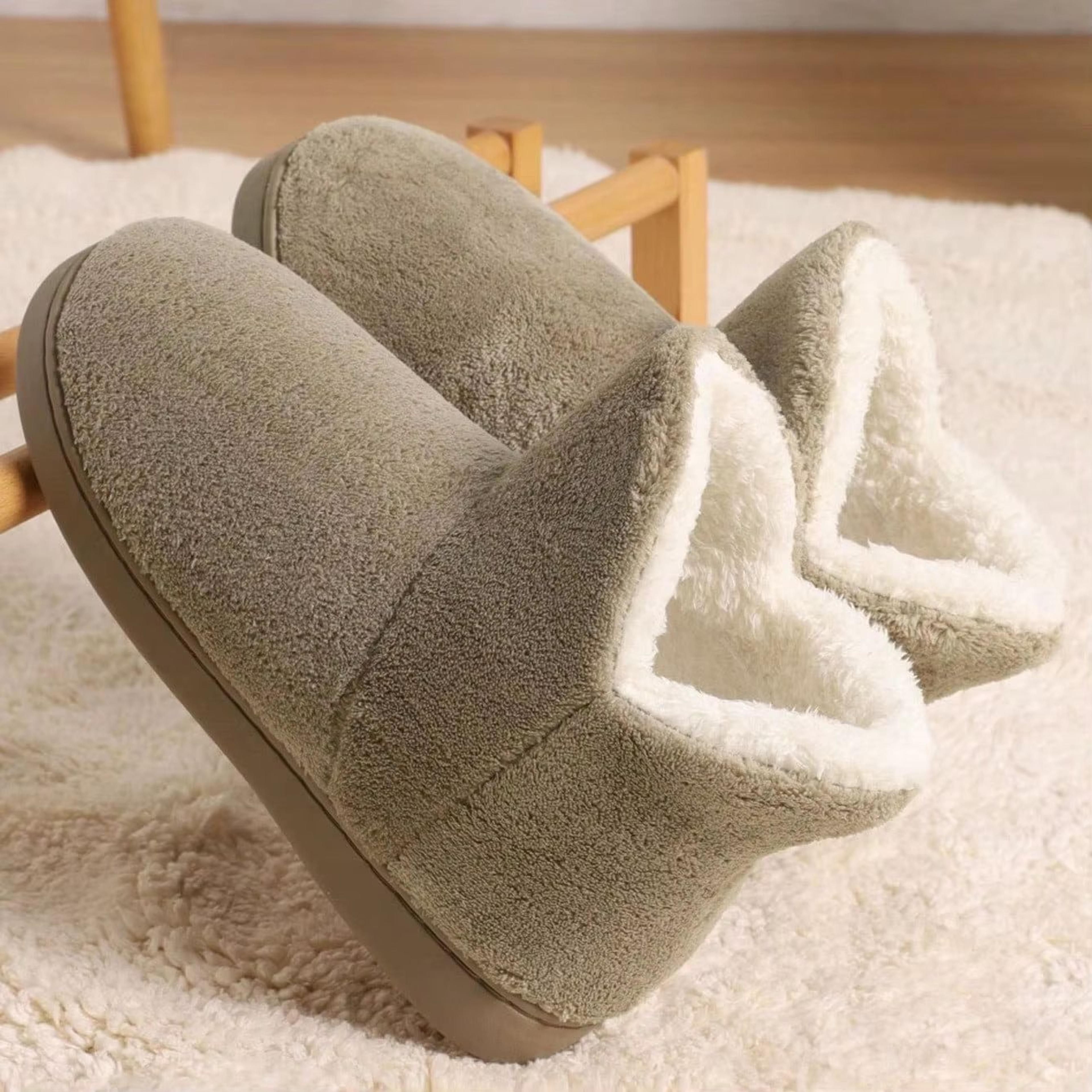 2025 winter warm indoor slippers – unisex anti-slip snow boots for men & women