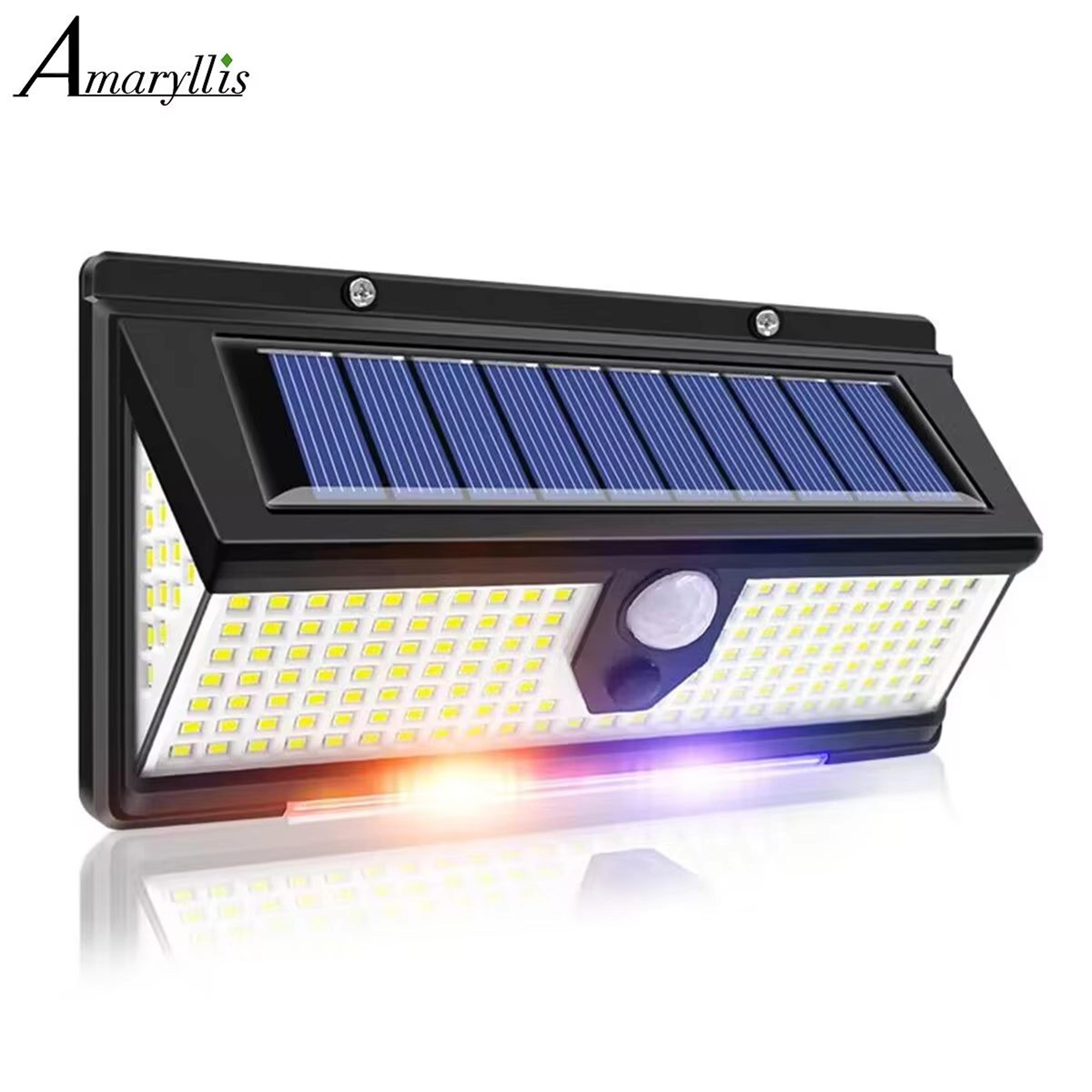 190 led solar motion sensor light – outdoor waterproof wall lamp with 4 lighting modes for garden, yard, and door