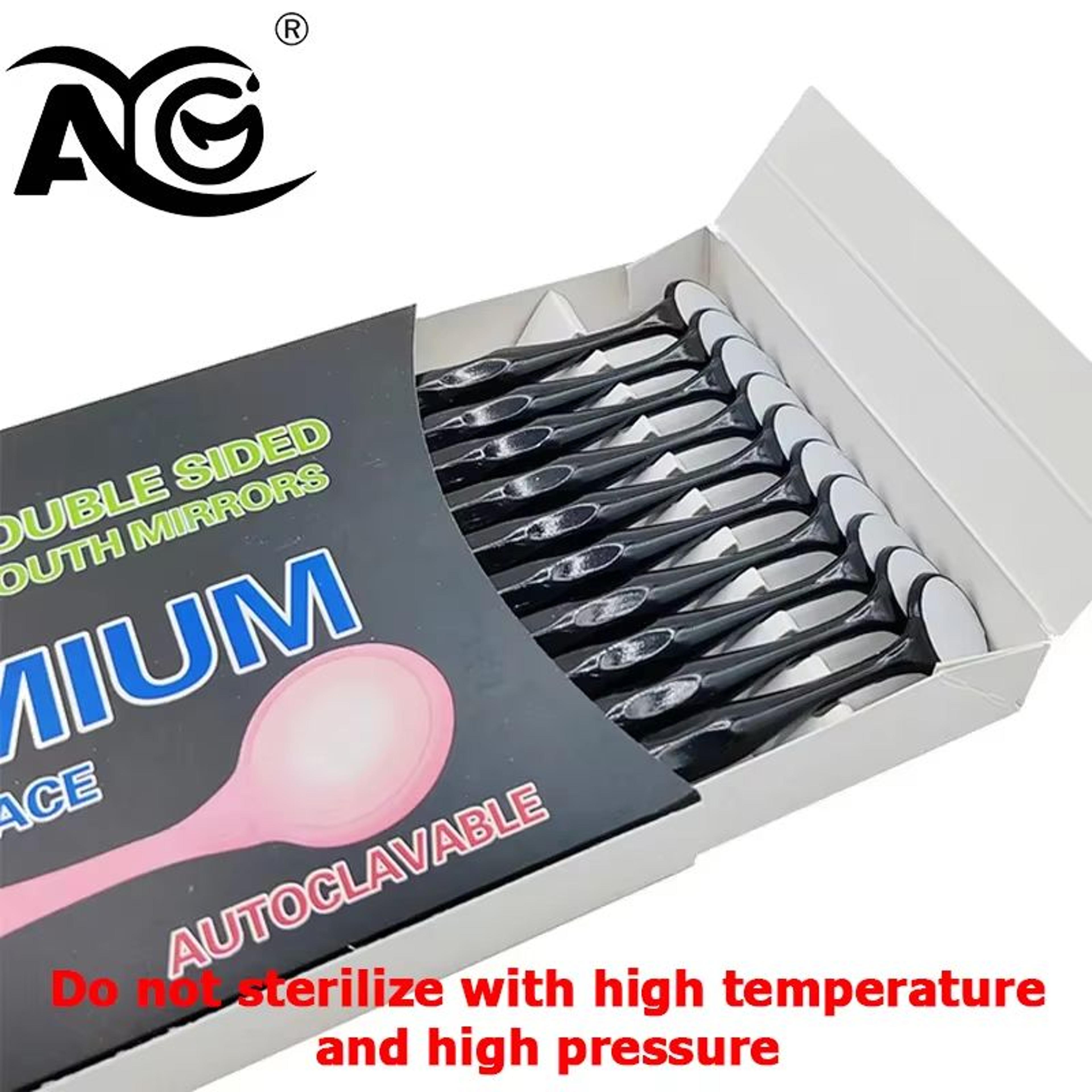 ag premium dental mouth mirror set – double-sided front surface exam reflector for professional oral examination