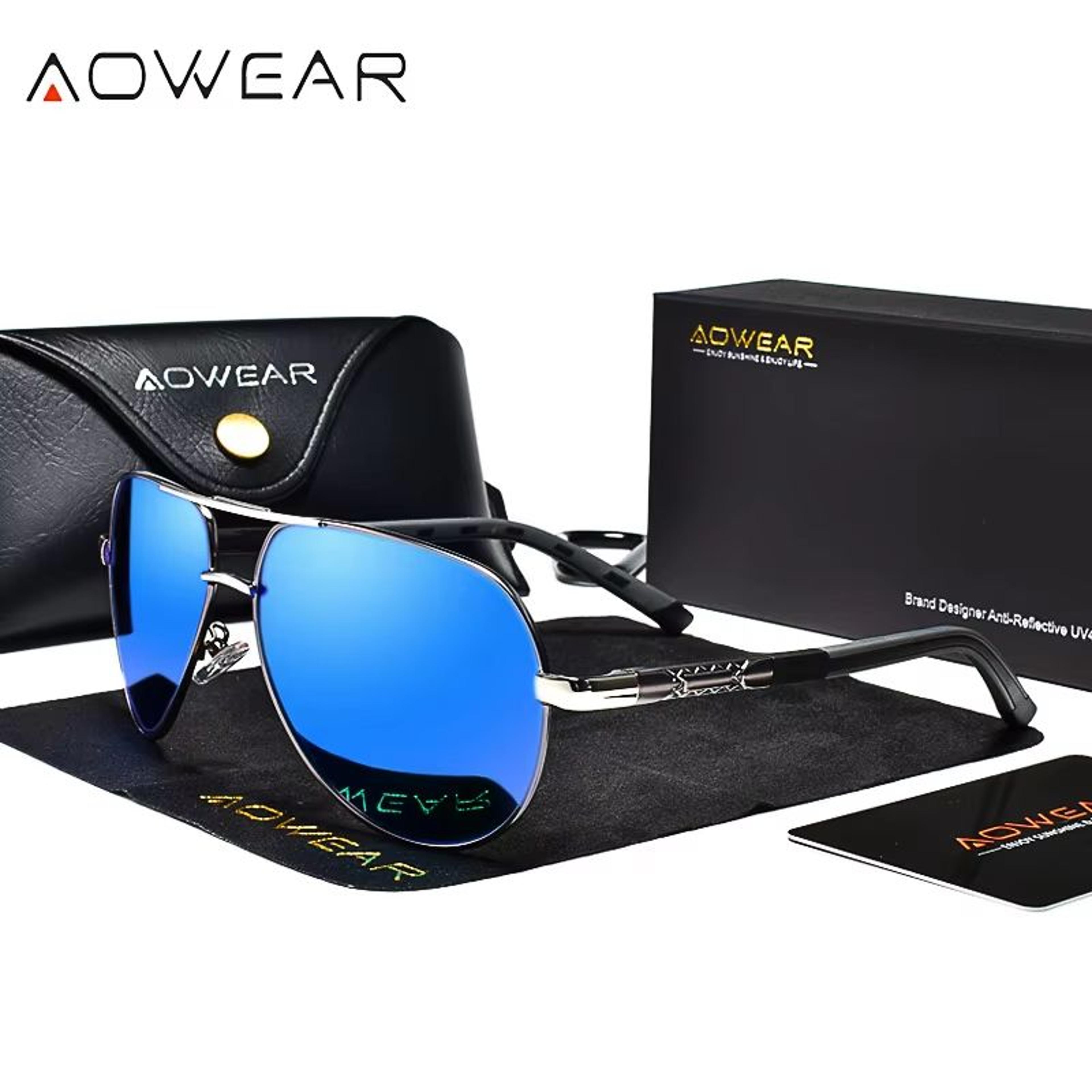 aowear aviation polarized sunglasses for men – aluminum alloy driving & designer mirror eyewear