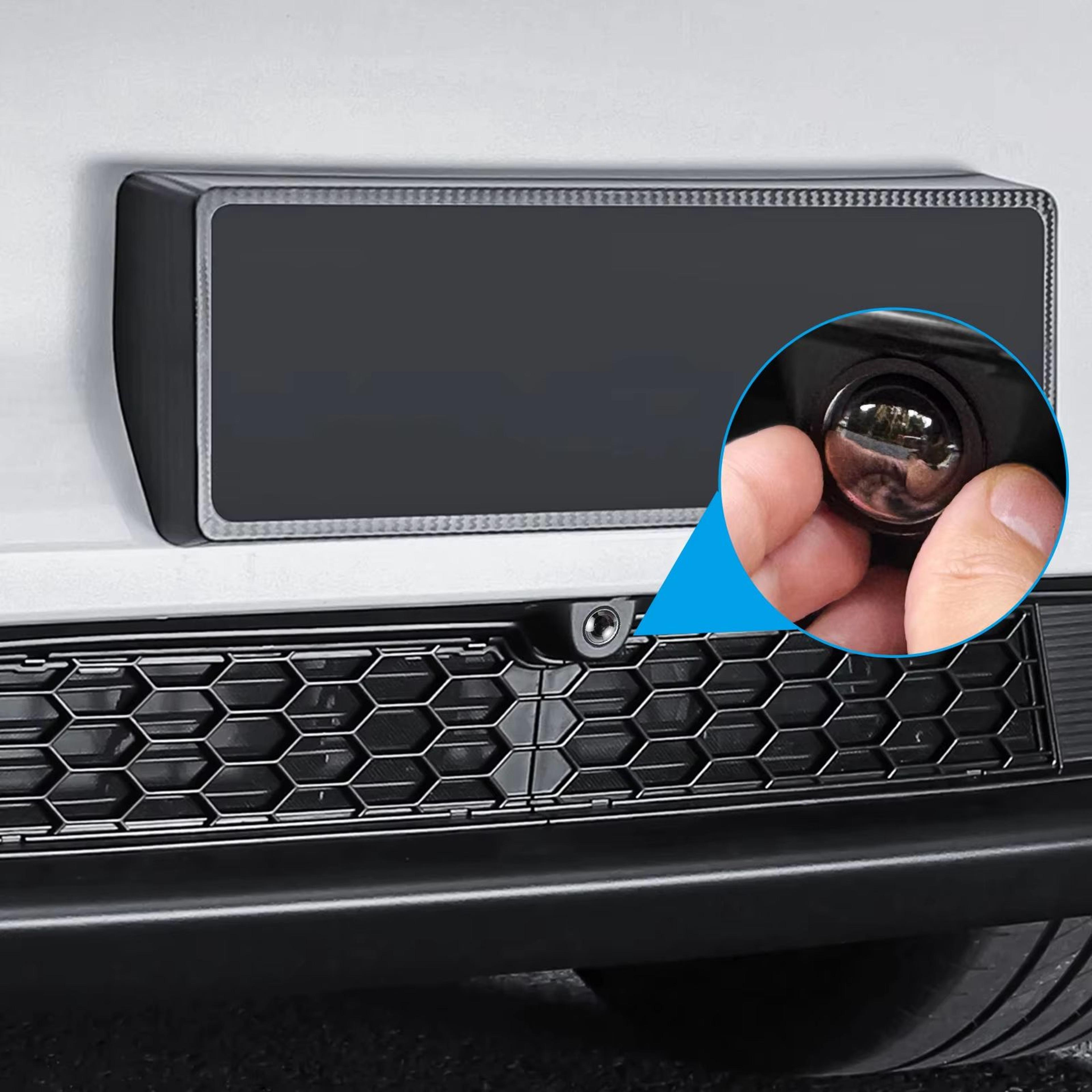 premium front bumper camera lens guard for tesla cybertruck 2025 / model y juniper / model s & 3 – ultra-clear pc protec
