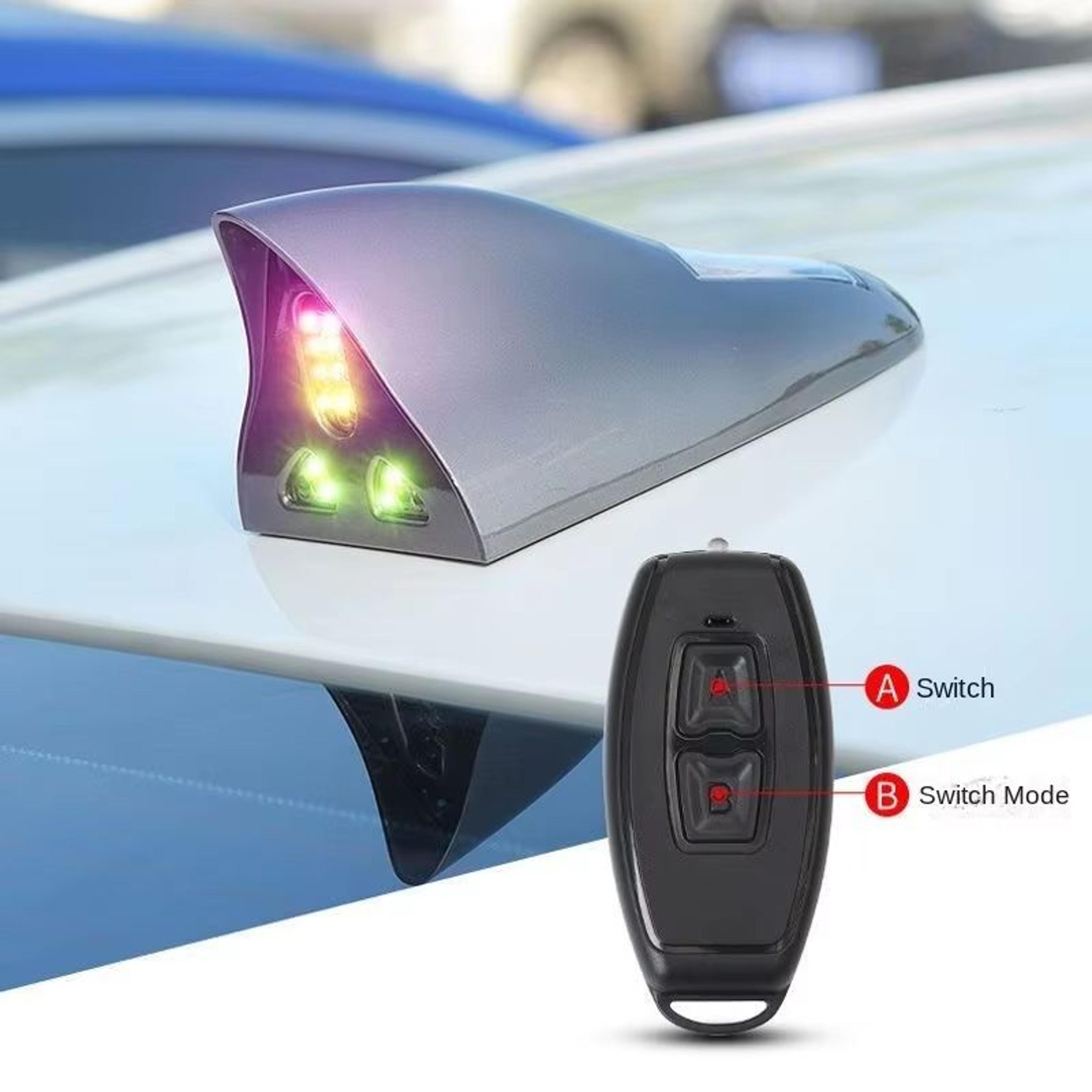 solar led shark fin anti-collision light – universal car safety & styling accessory