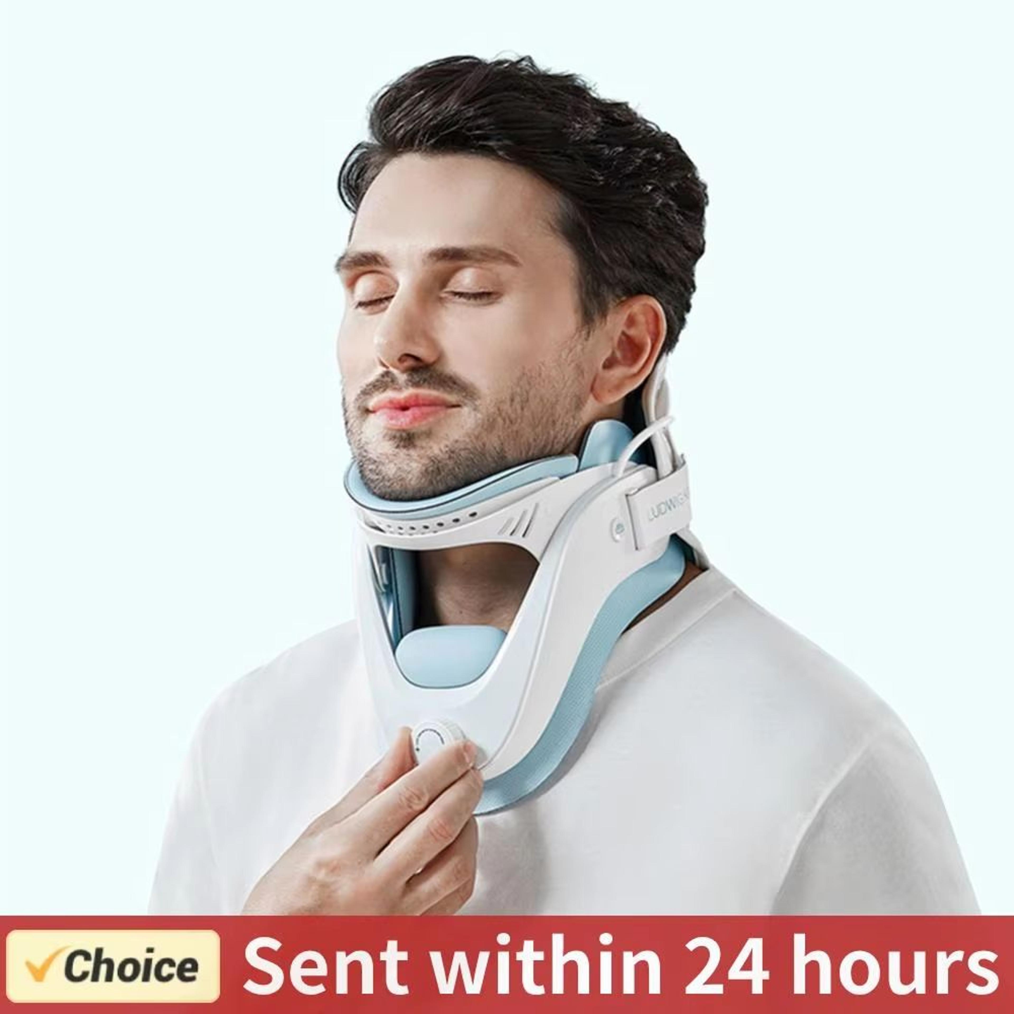 adjustable cervical neck traction device with airbag support – pain relief & posture correction