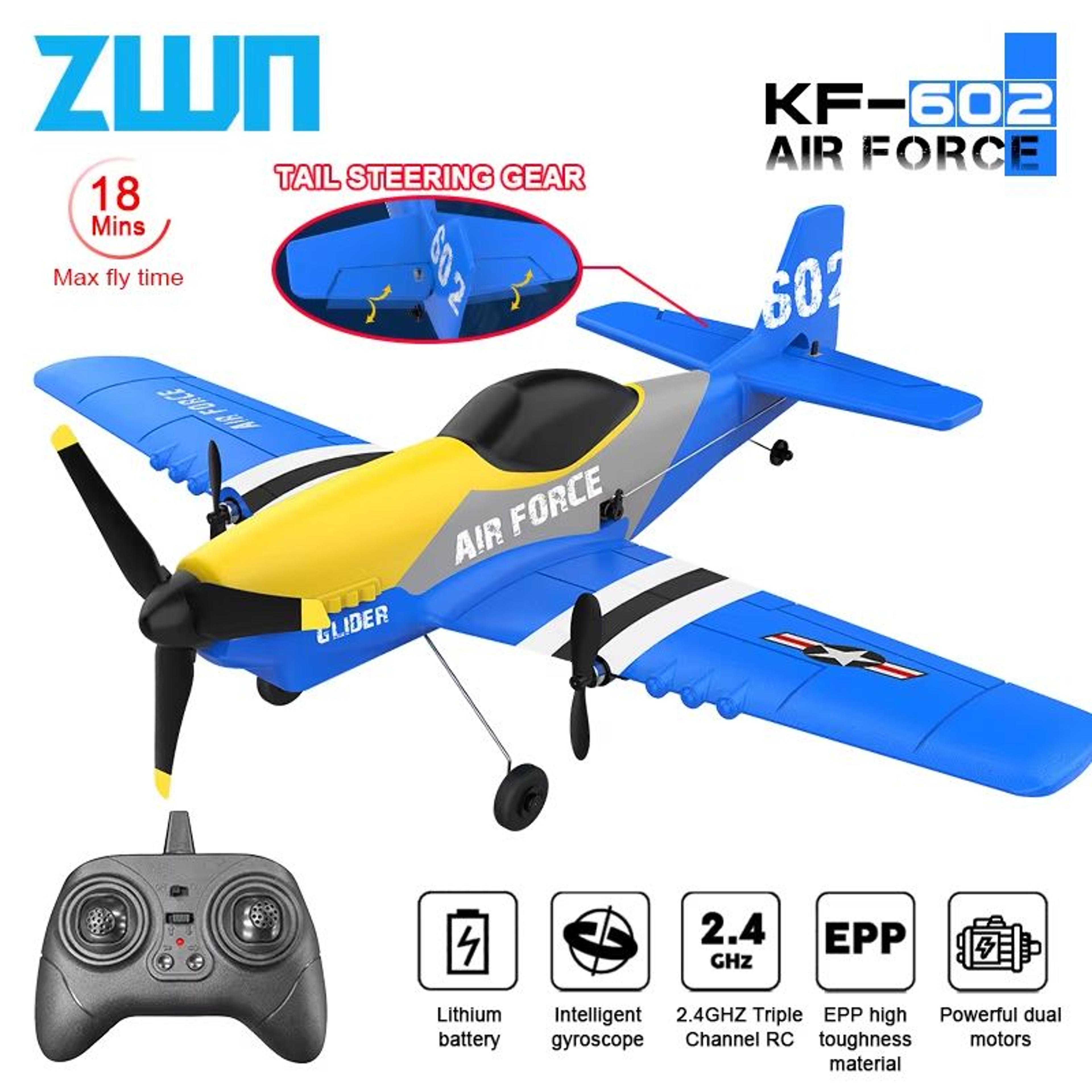 kf602 professional rc plane – 2.4g remote control epp foam glider airplane for kids & beginners
