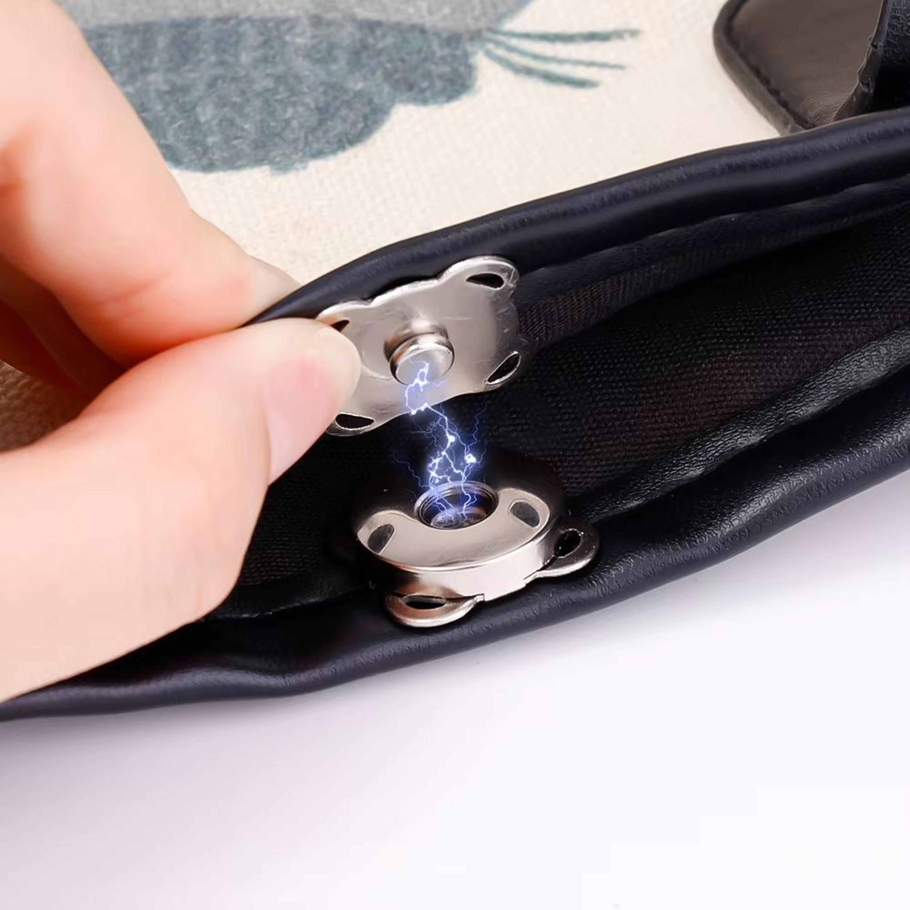 magnetic snap button set – invisible metal sew-on clasps for bags, clothes, and diy crafts (1/10 sets)