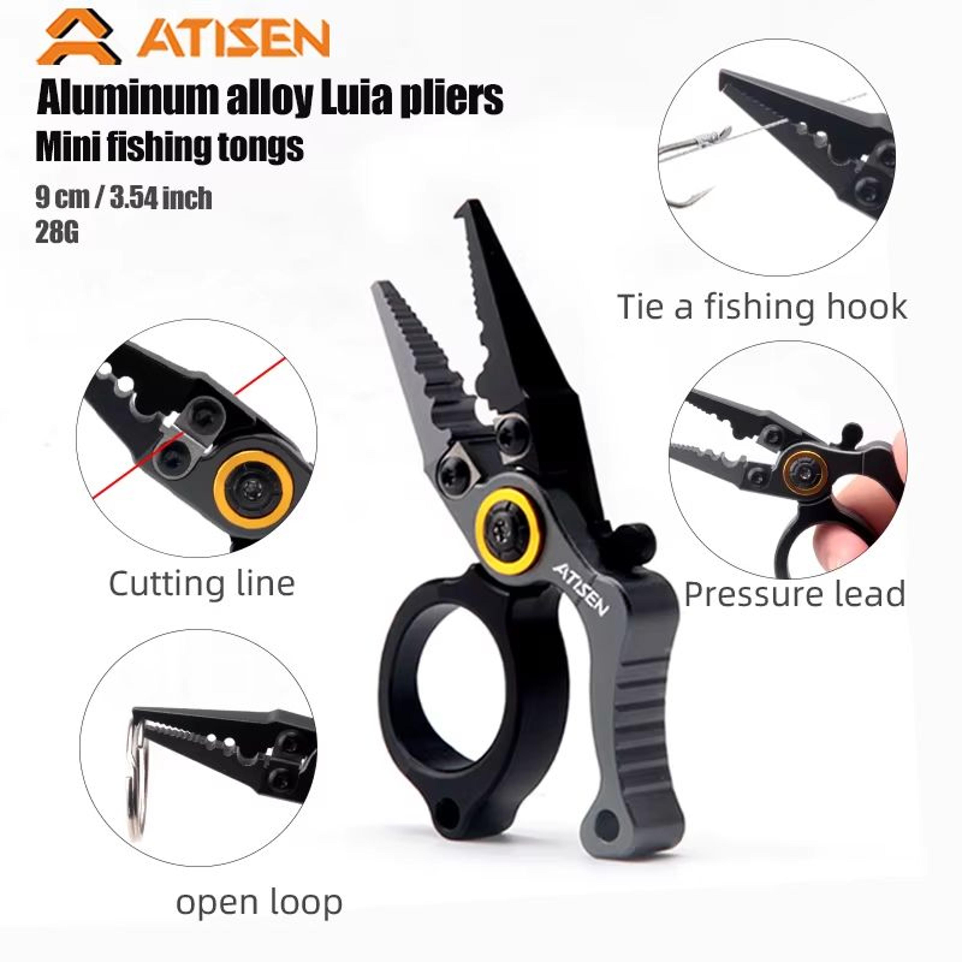booms fishing x1 aluminum fishing pliers – saltwater-resistant multitool with hook remover and braided line cutter