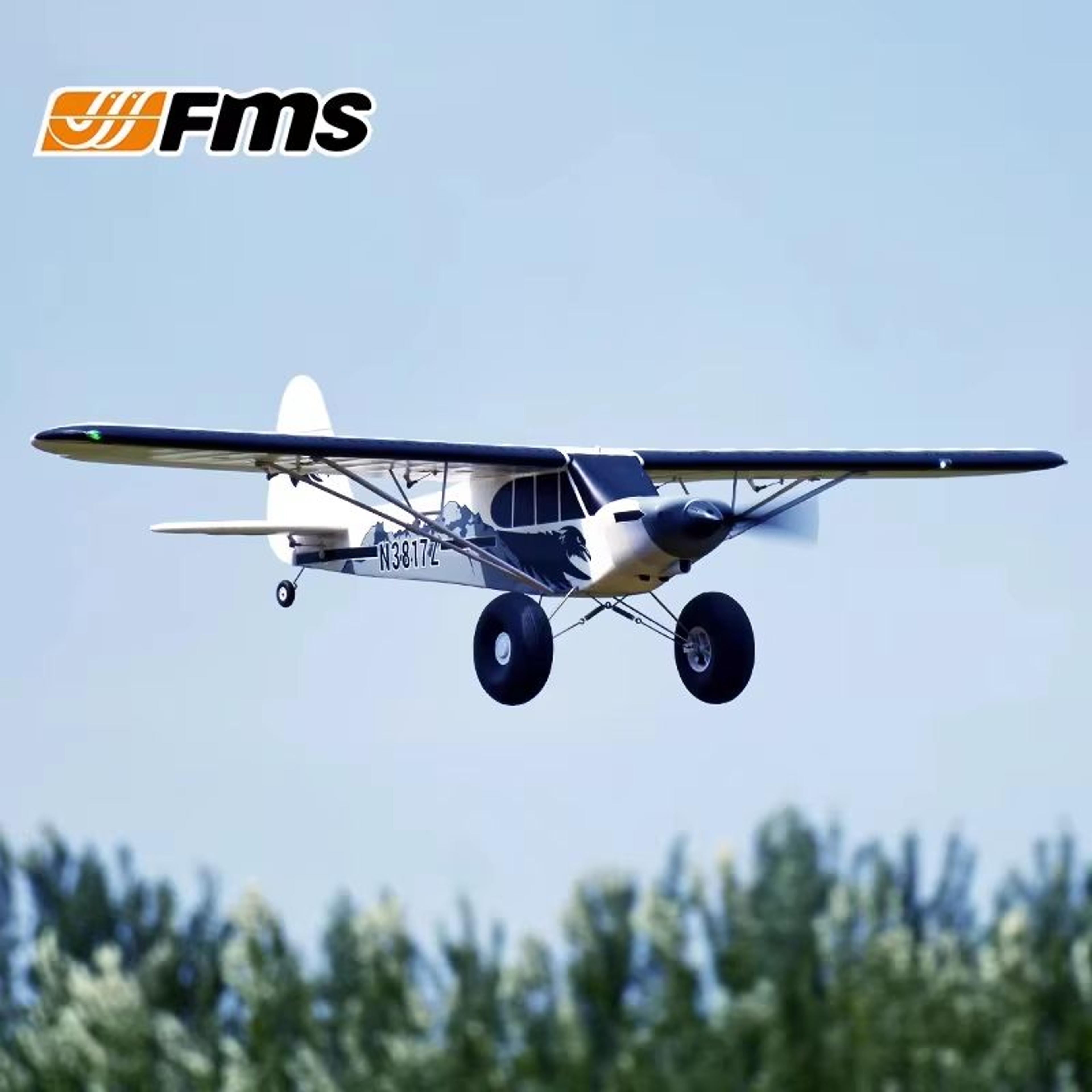 fms pa-18 1300mm rc airplane – 1.3m piper super cub electric trainer plane for beginners & outdoor flight
