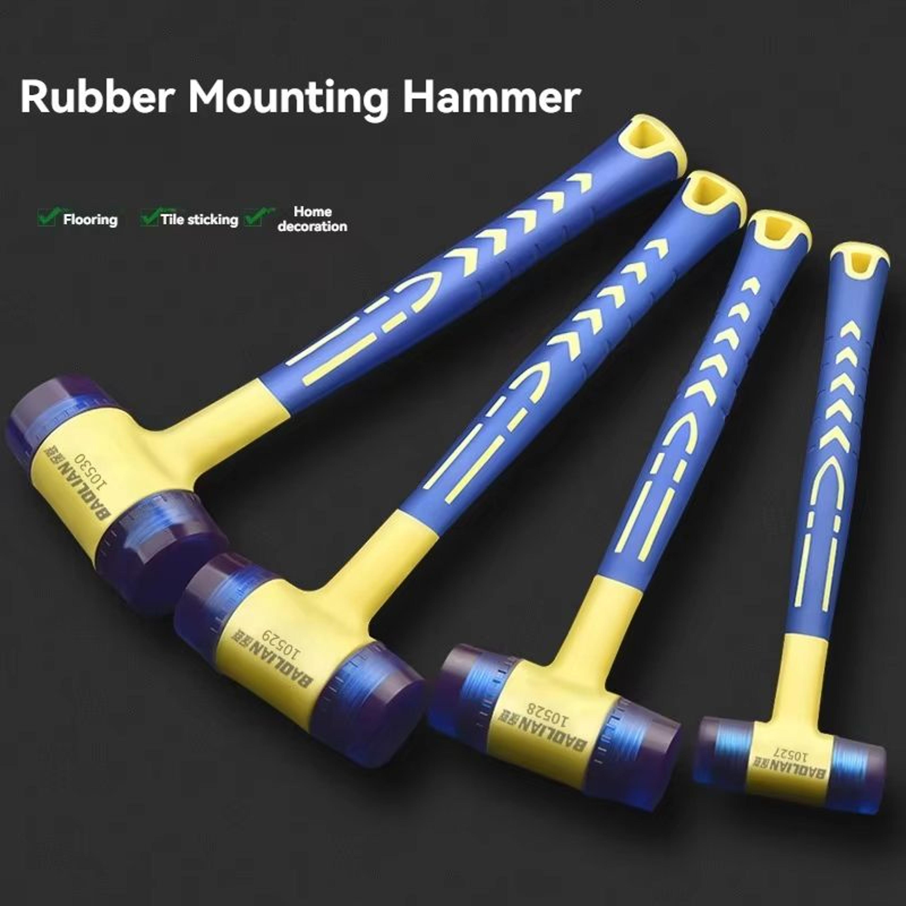 double-headed rubber installation hammer – detachable insulated mallet with non-slip handle (25mm–45mm)