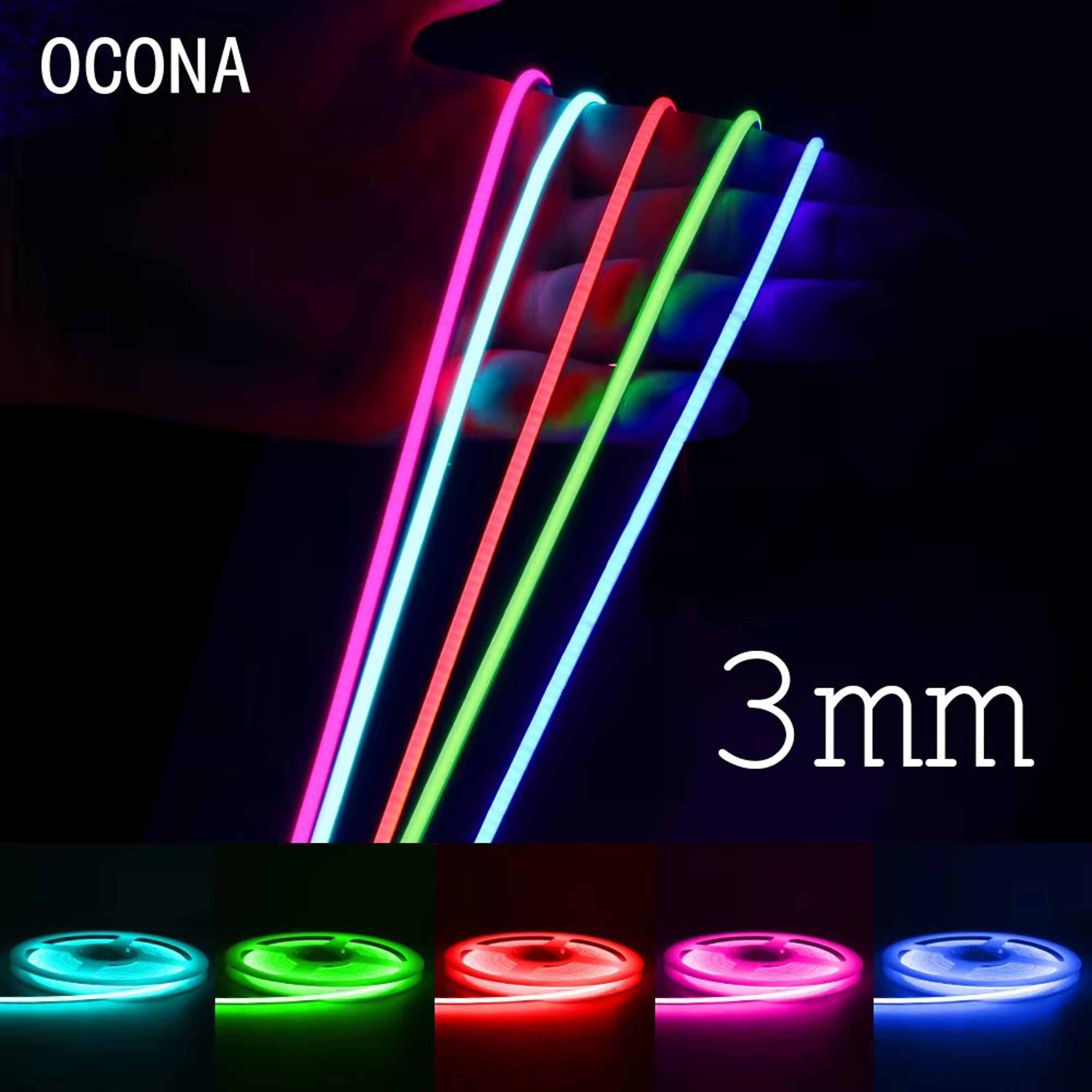 slimglow 3 mm ultra thin cob led strip light (12v high density)