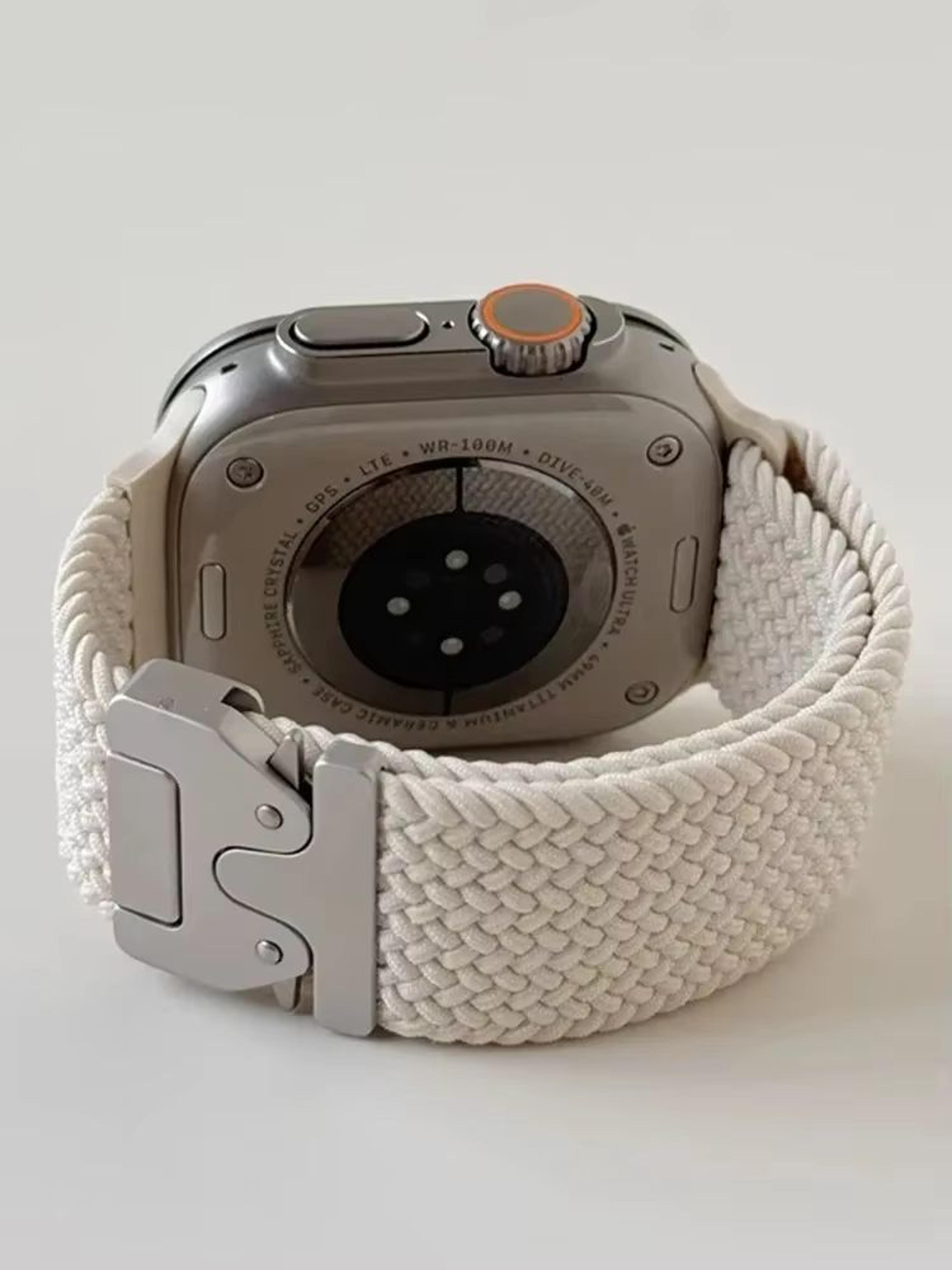 soft braided solo loop band for apple watch – stretchable nylon strap for ultra, series 10, 9, 8, se & more