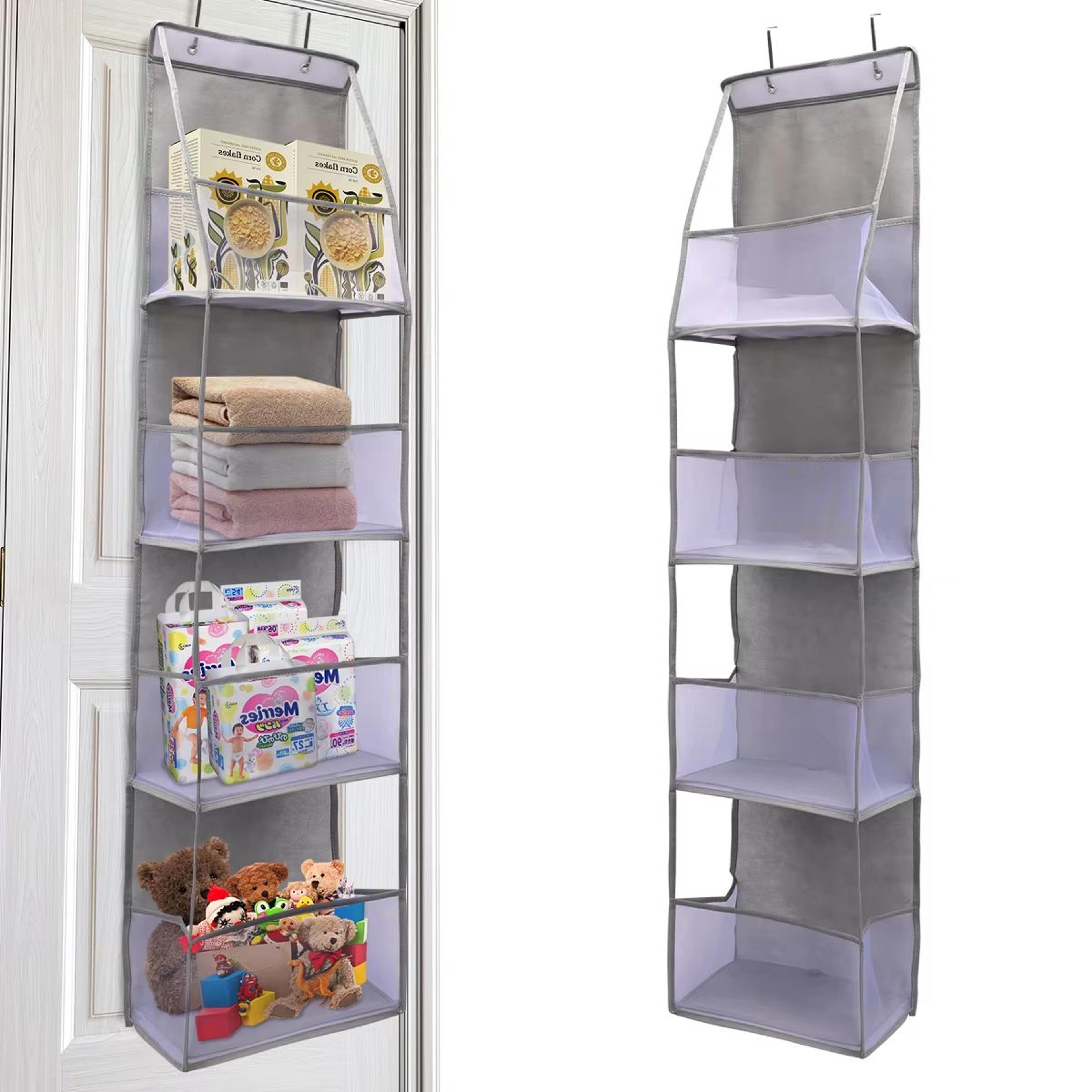 spaceease 4/6-layer over-the-door hanging organizer for closet, bathroom & bedroom