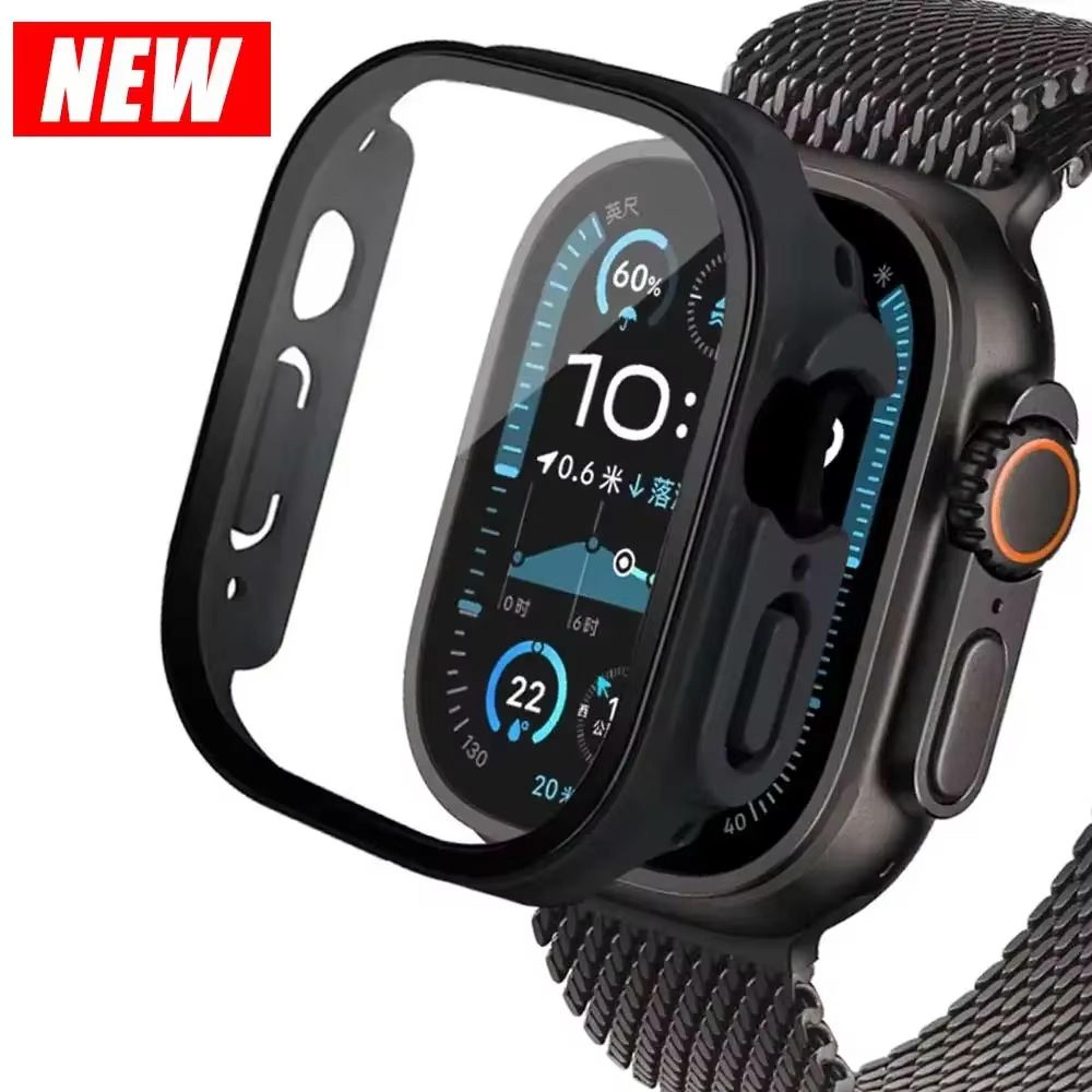 armorglass case for apple watch ultra 2 (49mm) – full protection pc bumper + tempered glass screen cover