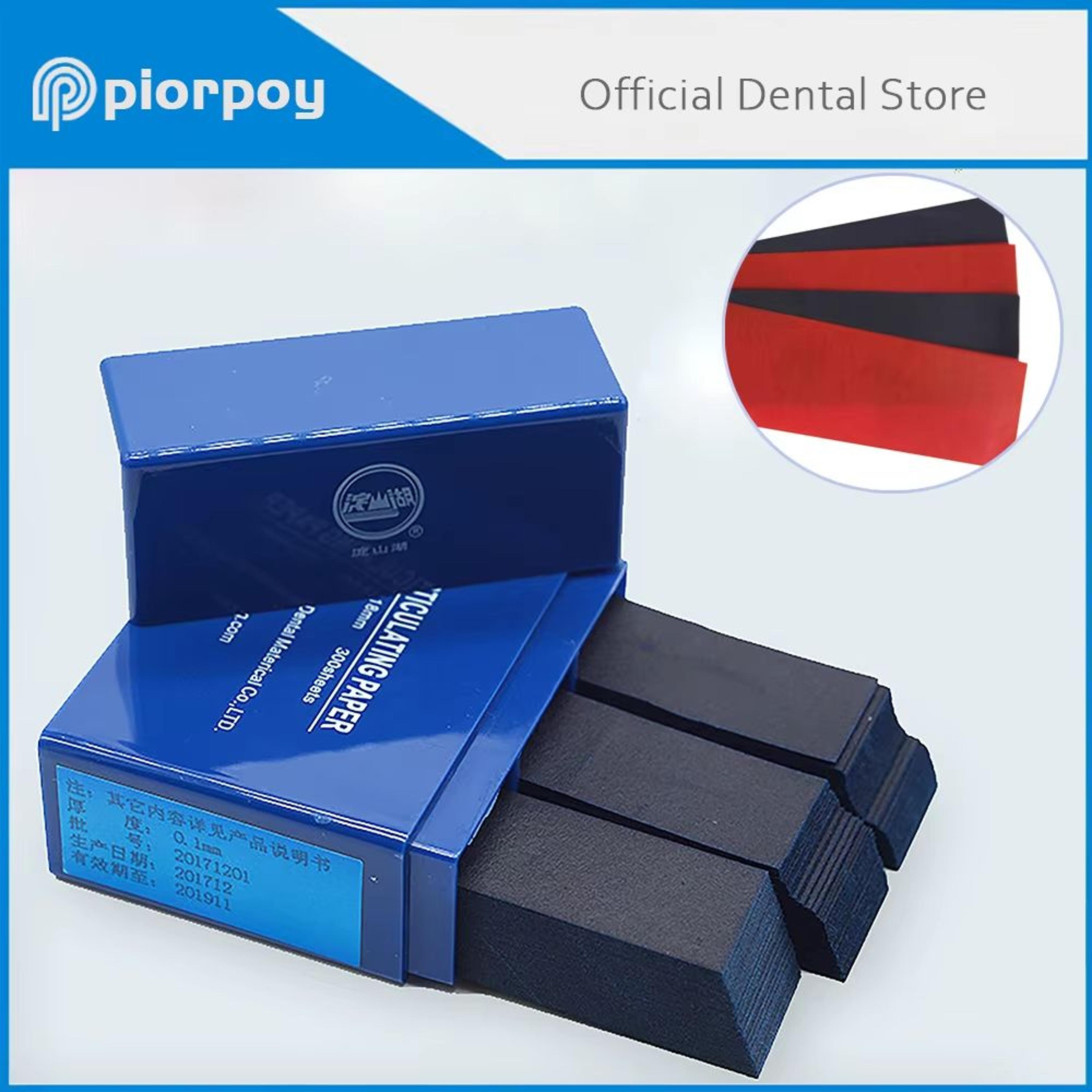 piorpoy 300pcs dental articulating paper strips – occlusive orthodontic test paper for teeth care, whitening & bite adju
