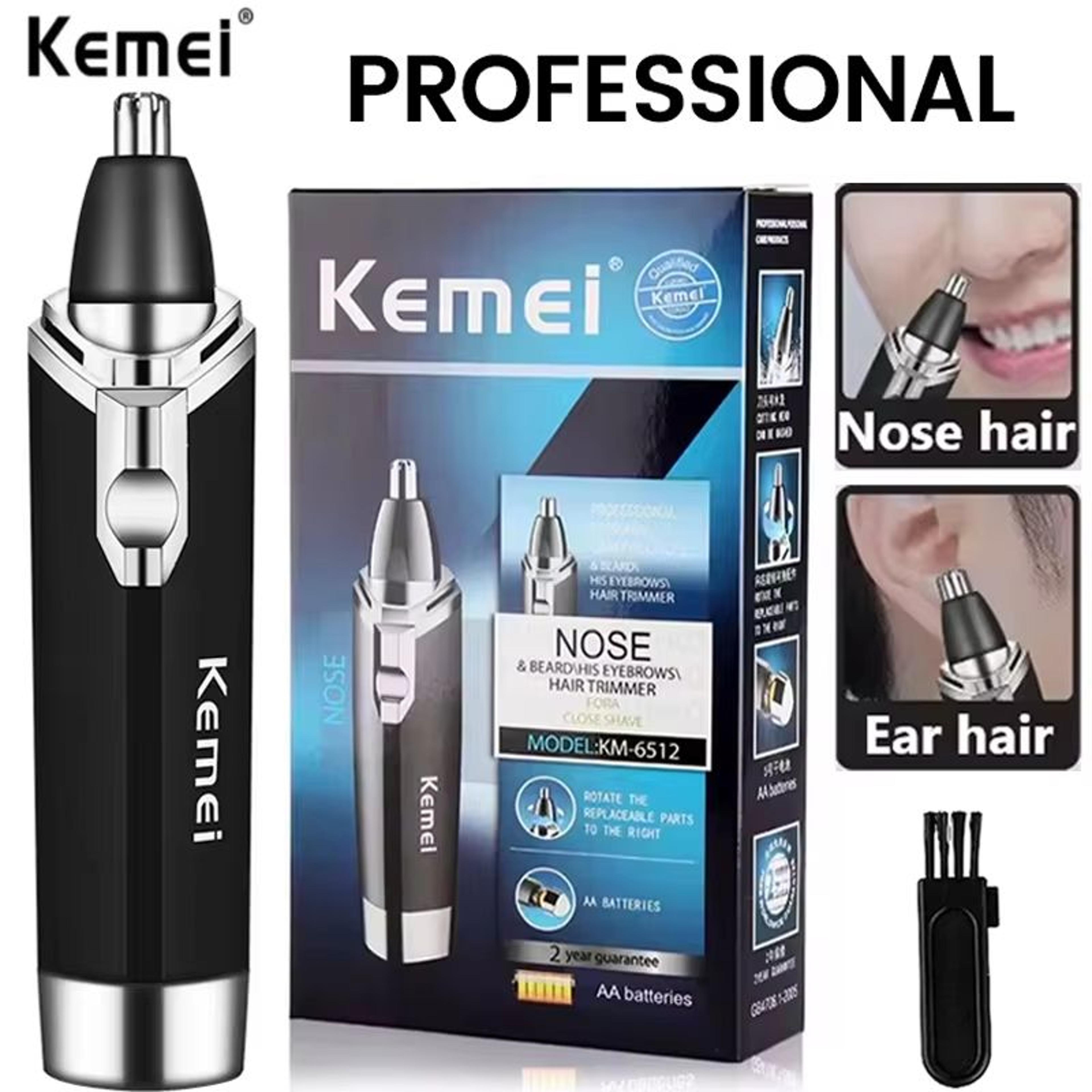 kemei professional nose & beard trimmer for men – precision nose, ear & eyebrow hair removal grooming tool