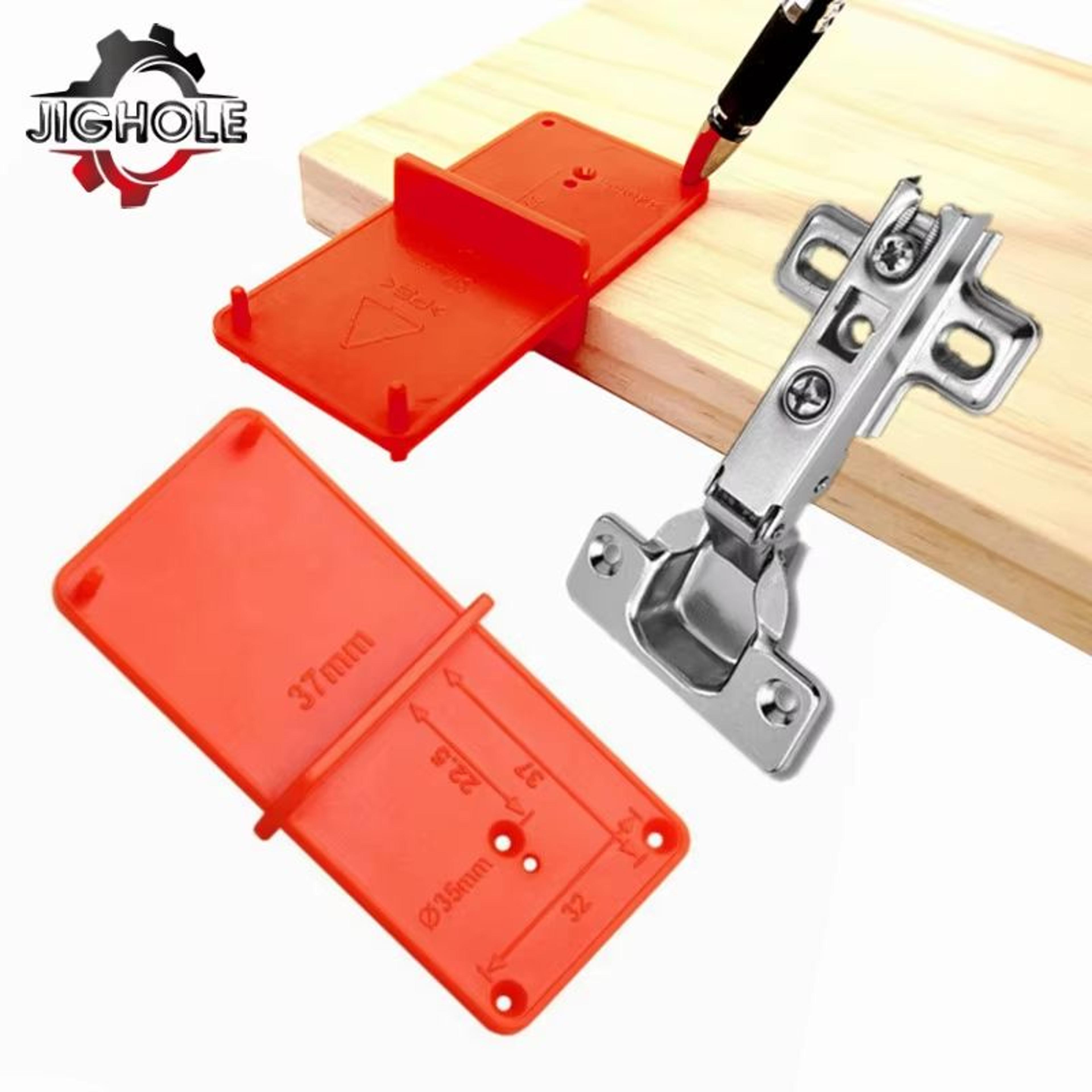 proalign hinge hole drilling guide – 35mm/40mm door cabinet hinge jig locator woodworking tool for precision installatio