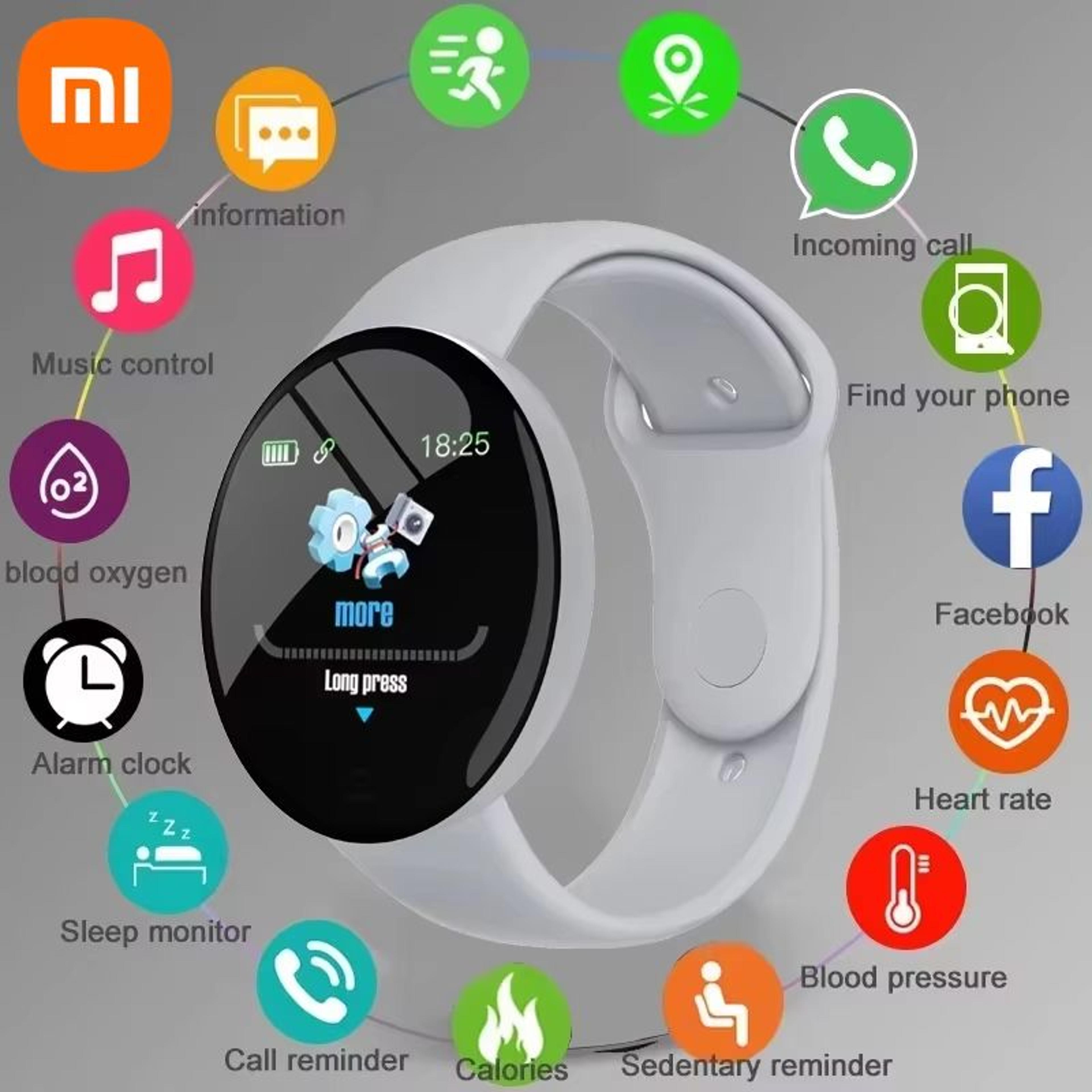 xiaomi d18 smartwatch with color display and multi-sport fitness tracking