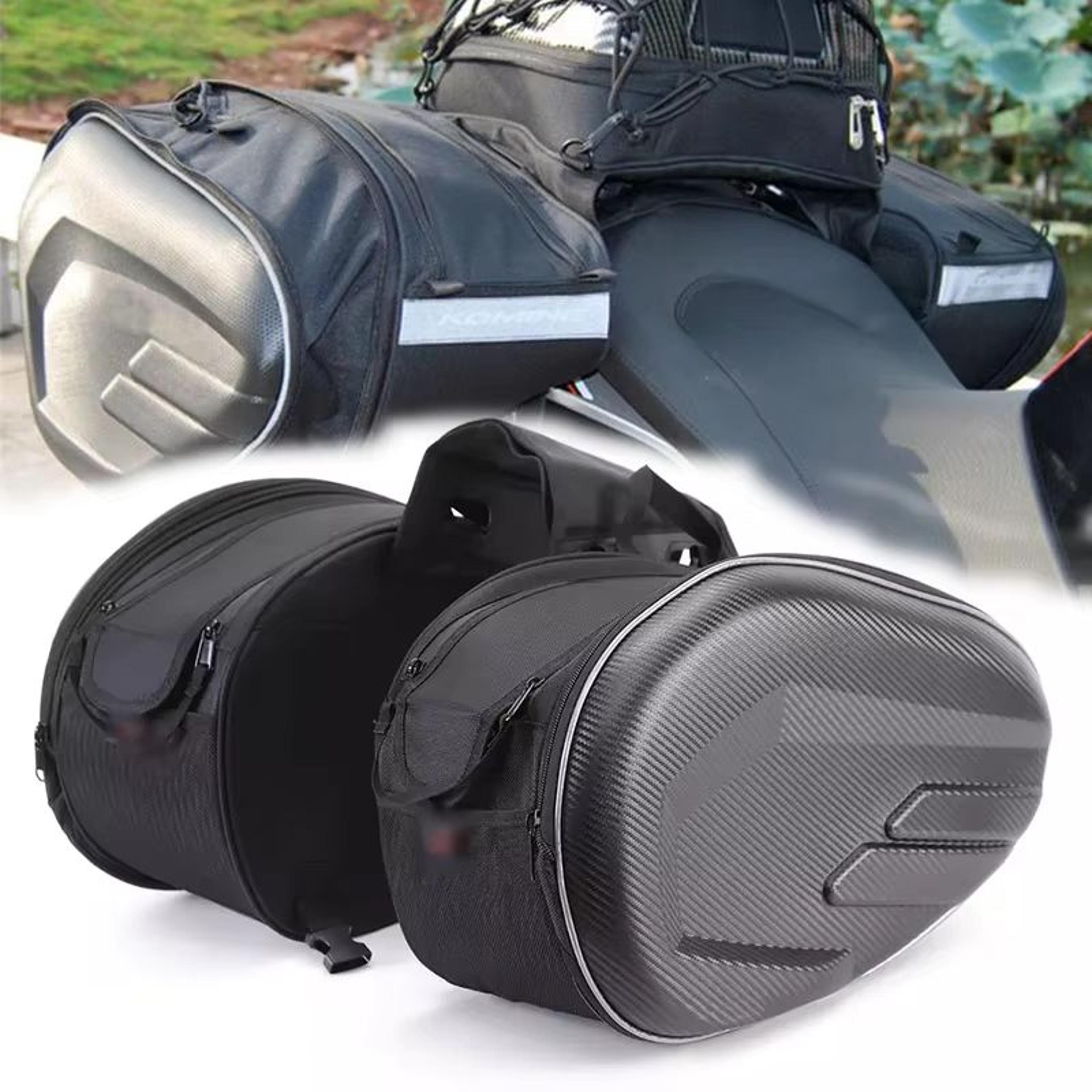 universal motorcycle pannier bags – durable side luggage storage saddlebags (2pcs)