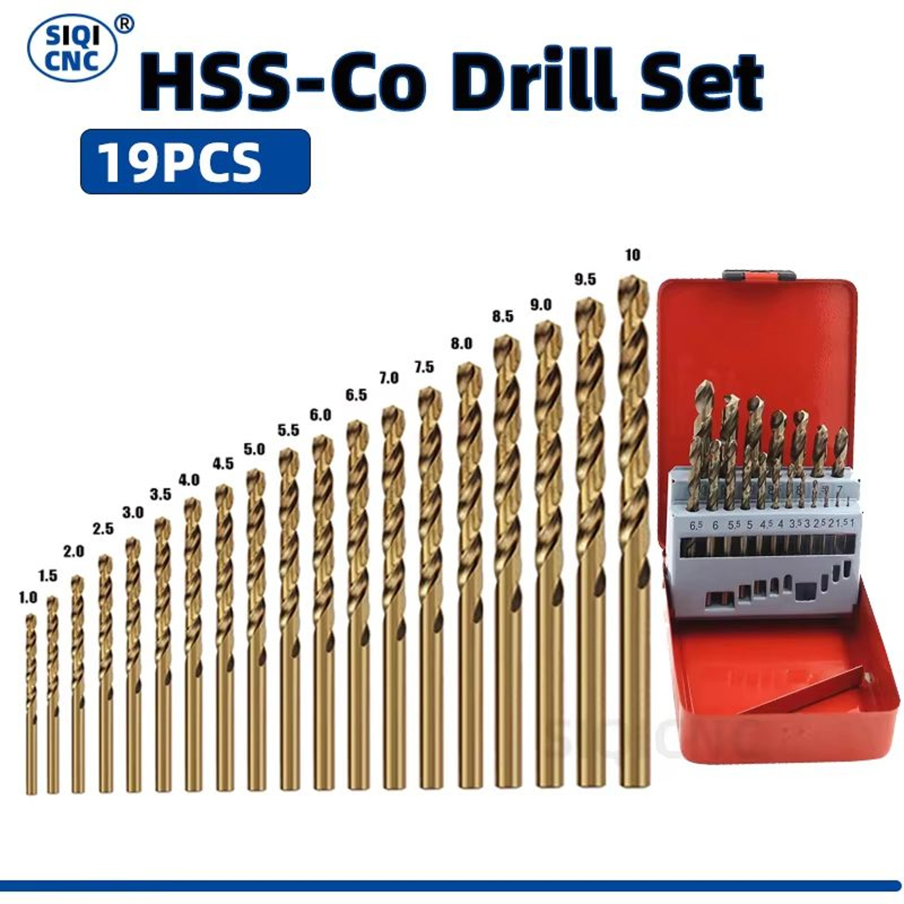 ultimatecut m35 cobalt high speed steel twist drill bit set – precision metal & stainless steel drilling