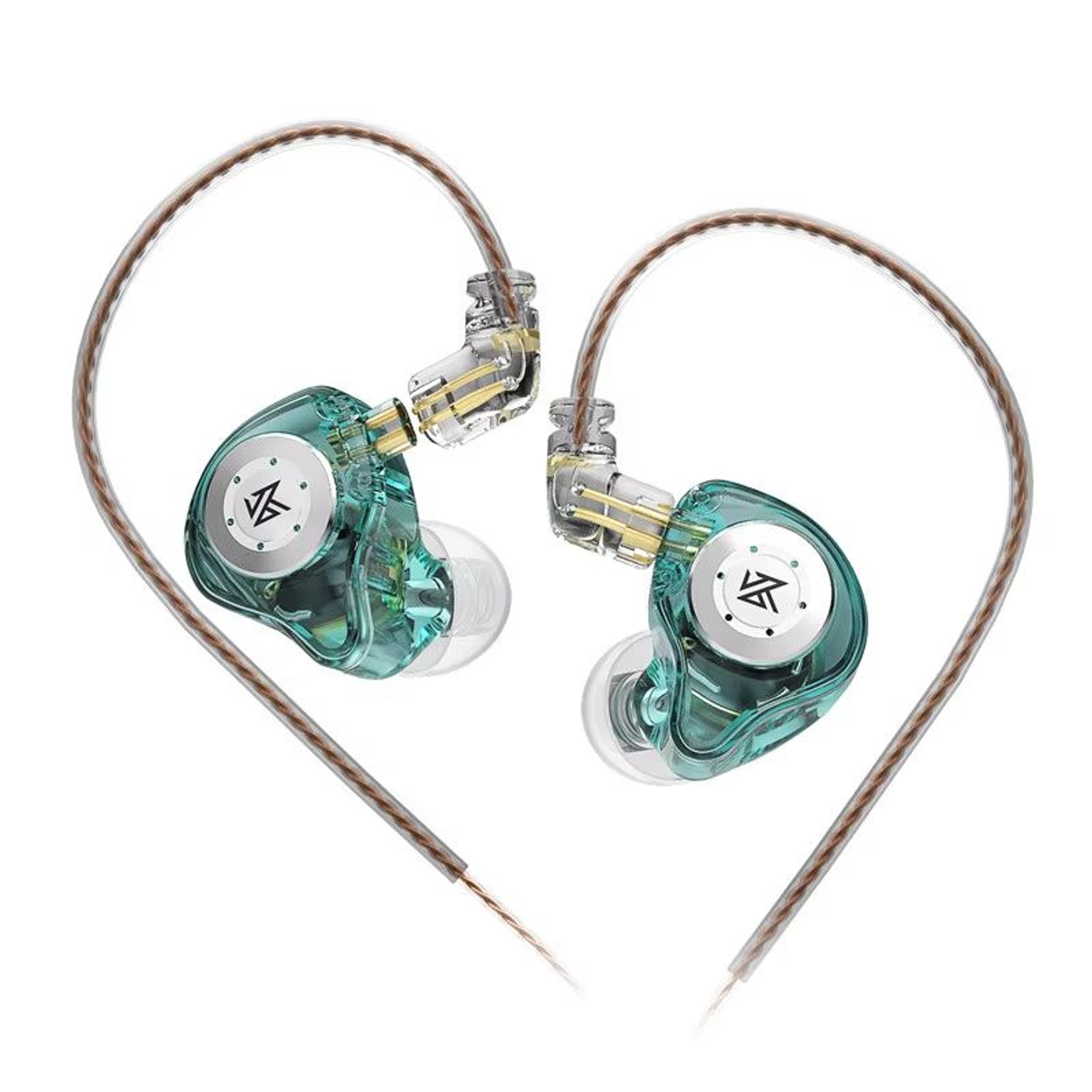 kz edx pro hifi in-ear monitor earphones – dynamic bass earbuds with noise cancellation for music and sports
