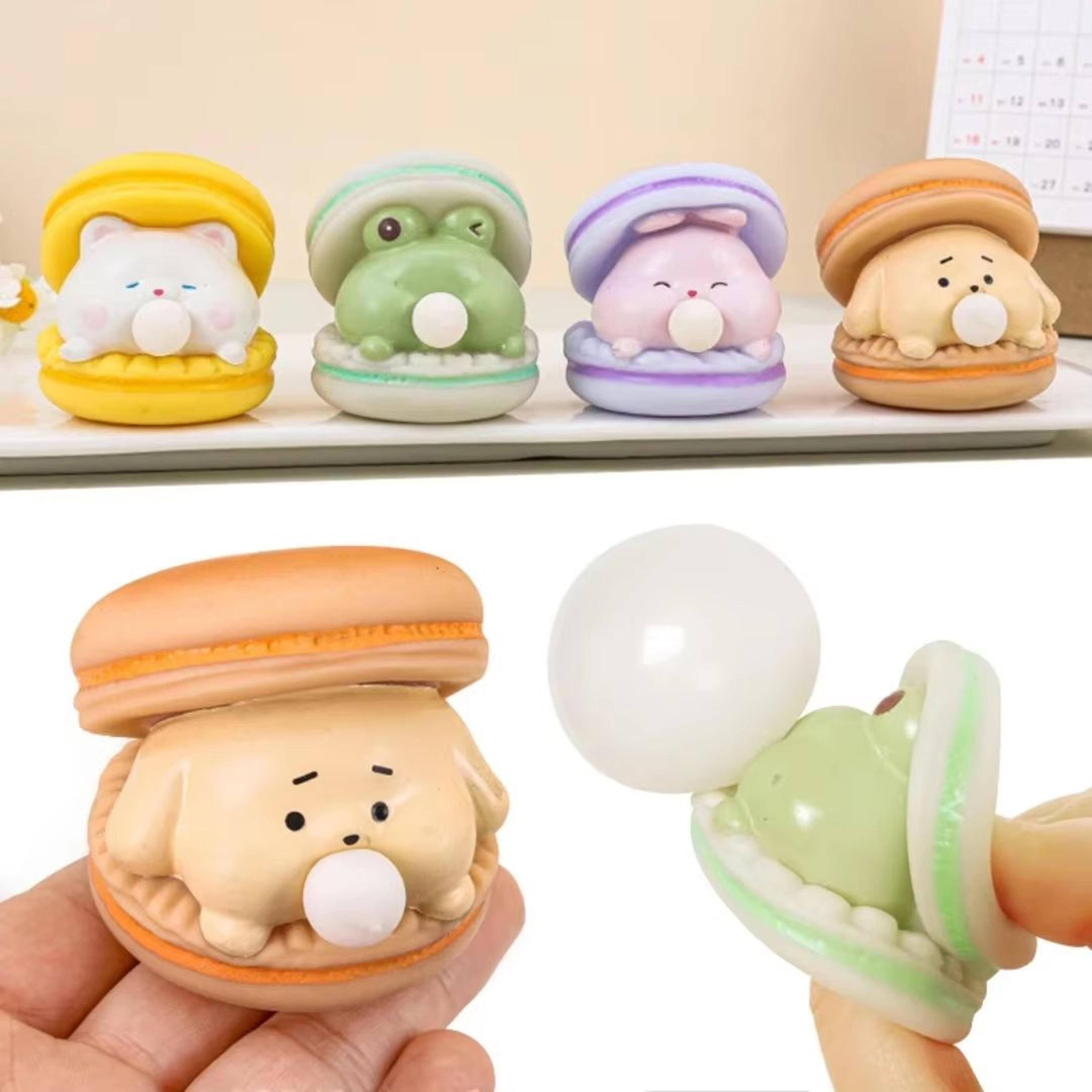 creative animal bubble burger squishy toy – stress relief & fun pinch toy