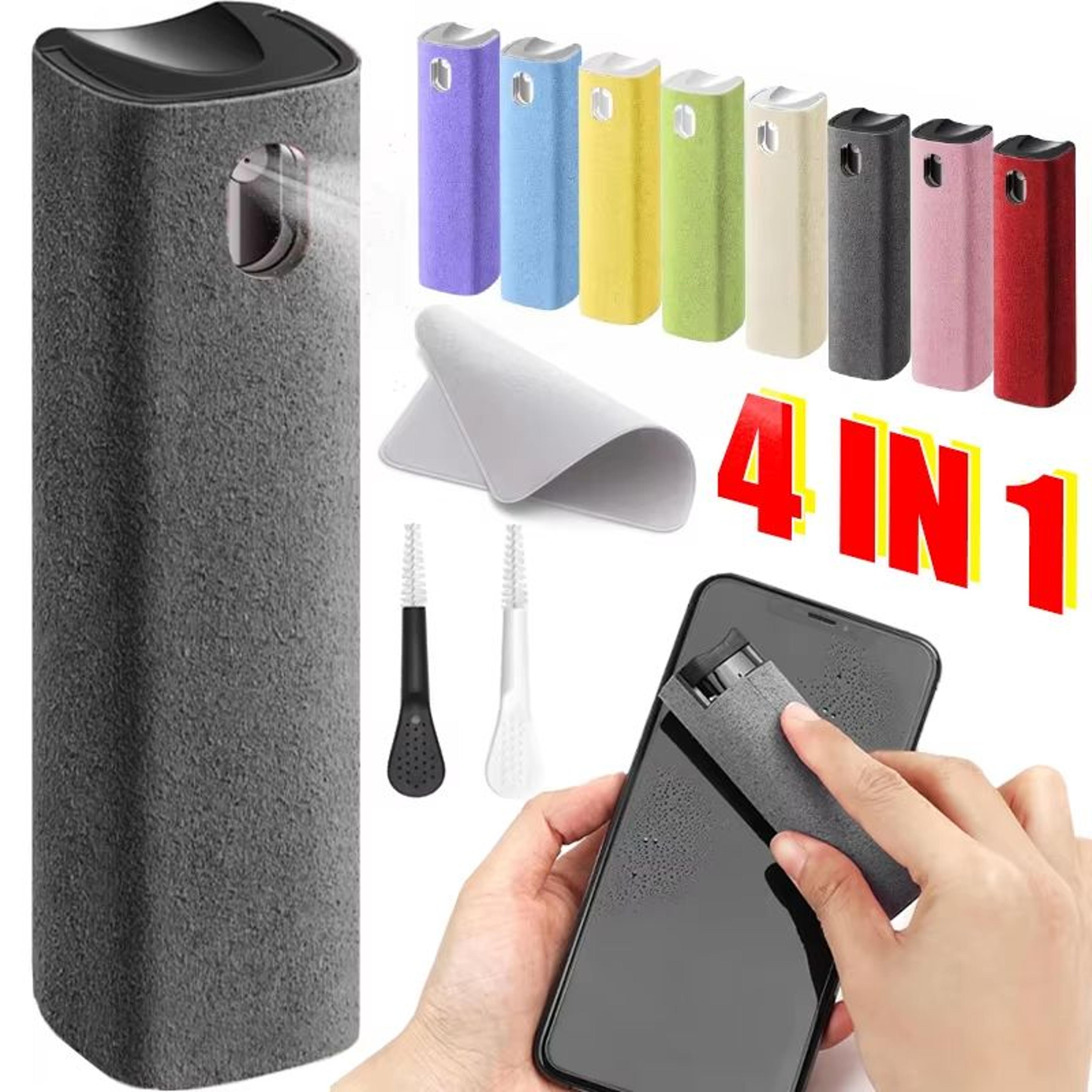 mini screen cleaner spray with microfiber cloth – portable phone & tablet cleaning kit for iphone, ipad, and pc