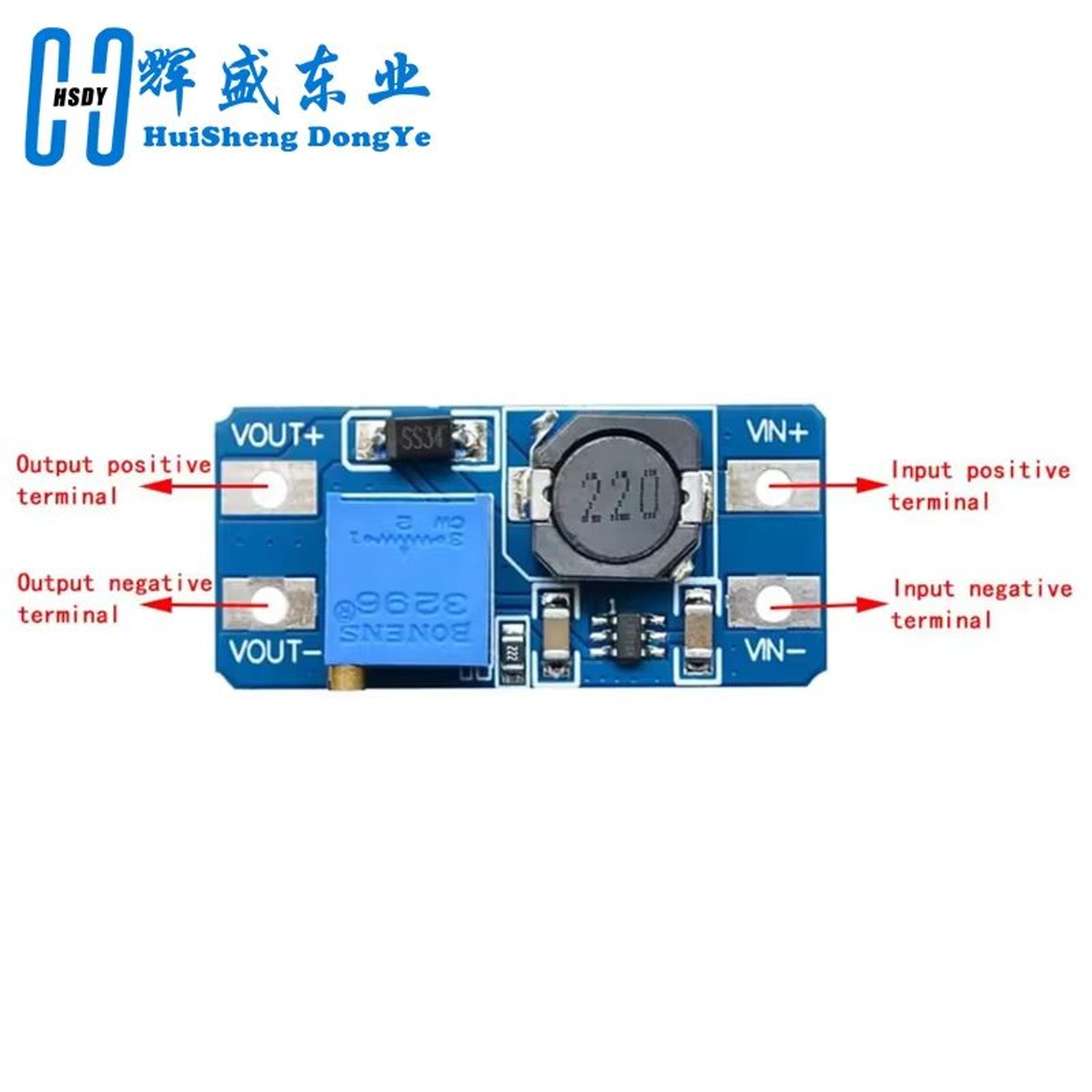 mt3608 dc-dc boost converter module – adjustable step-up power supply 2a 2v-24v to 5v/9v/12v/28v for arduino and diy pro